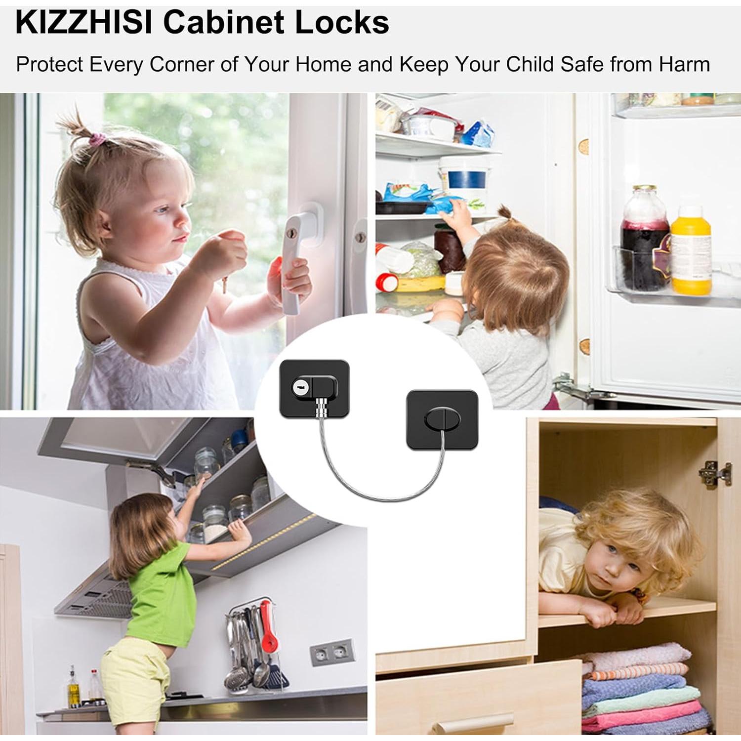 Cerraduras de Nevera KIZZHISI 2 Piezas Seguridad Infantil