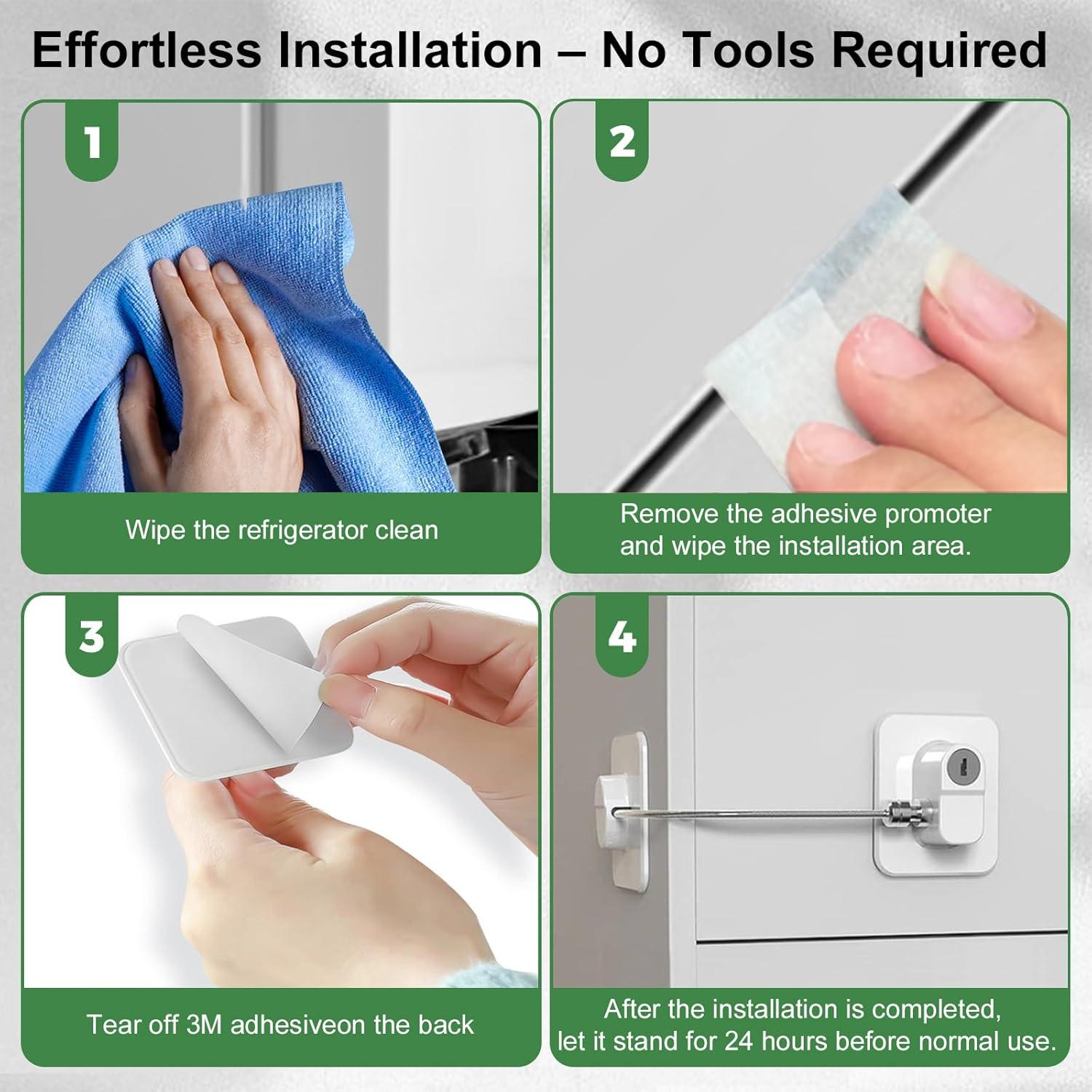 Cerraduras de Nevera KIZZHISI 2 Piezas Seguridad Infantil