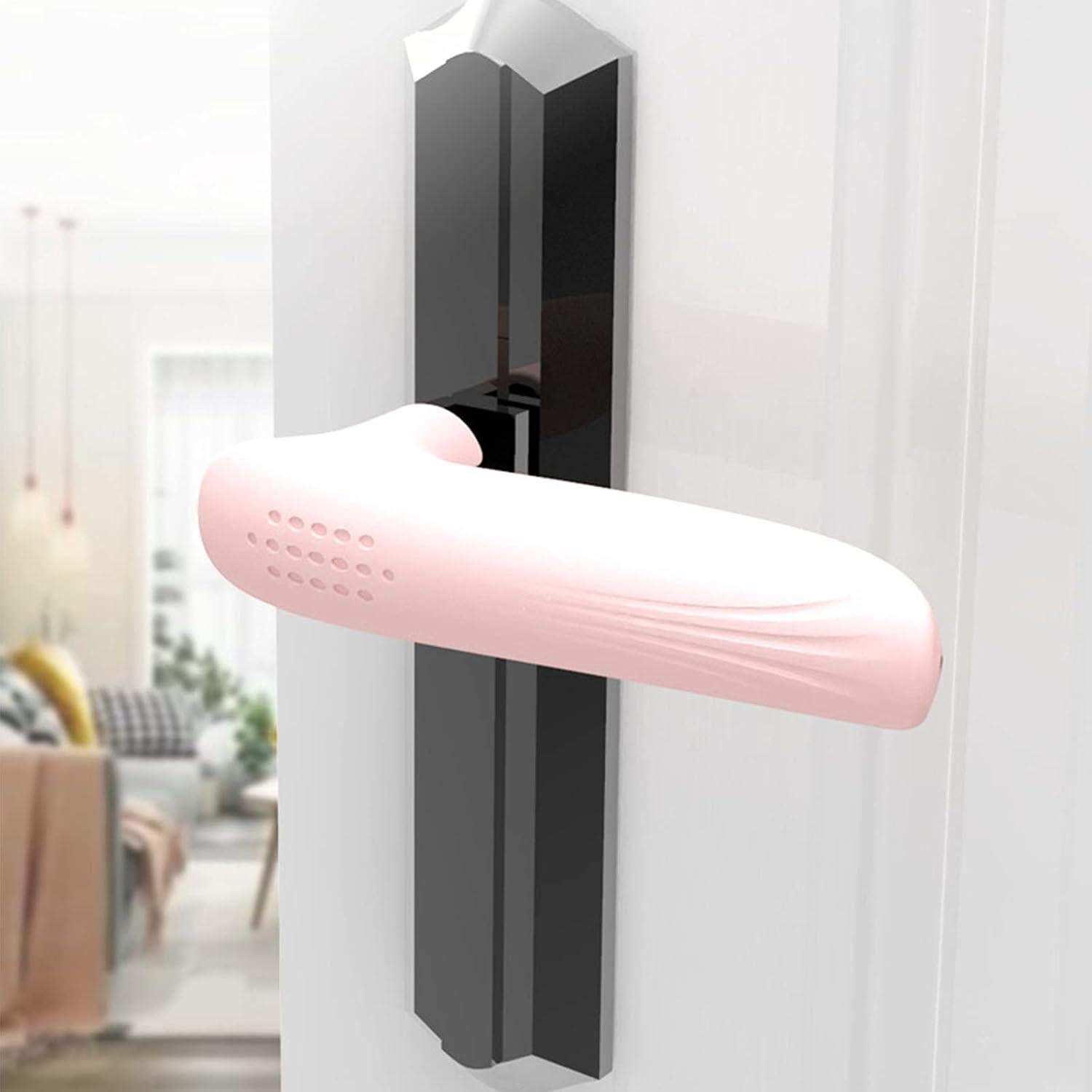 2 PCS Cubierta de Mango de Puerta de Silicona Dokpav - Marrón