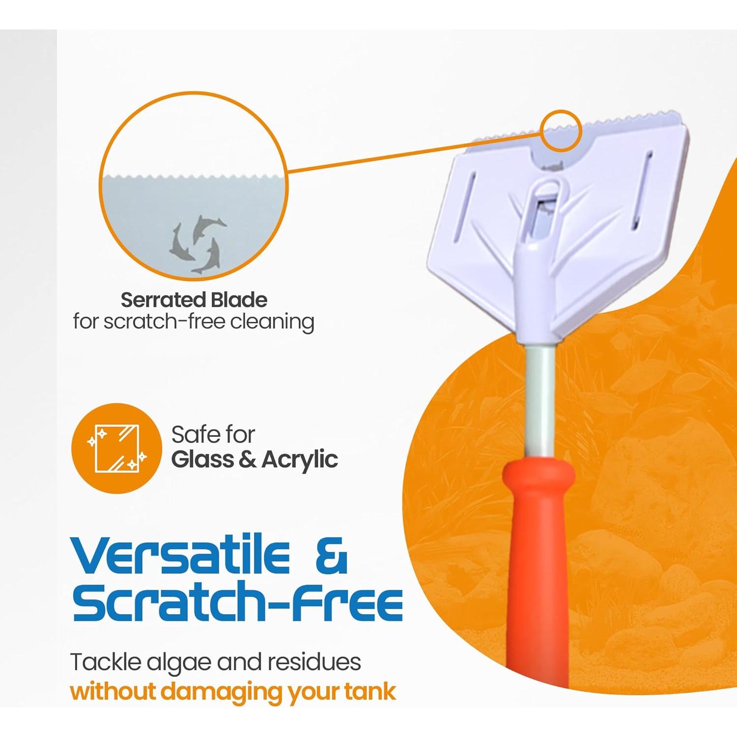 Raspador de Algas FL!PPER 25.4 cm para Acuarios de Vidrio y Acrílico