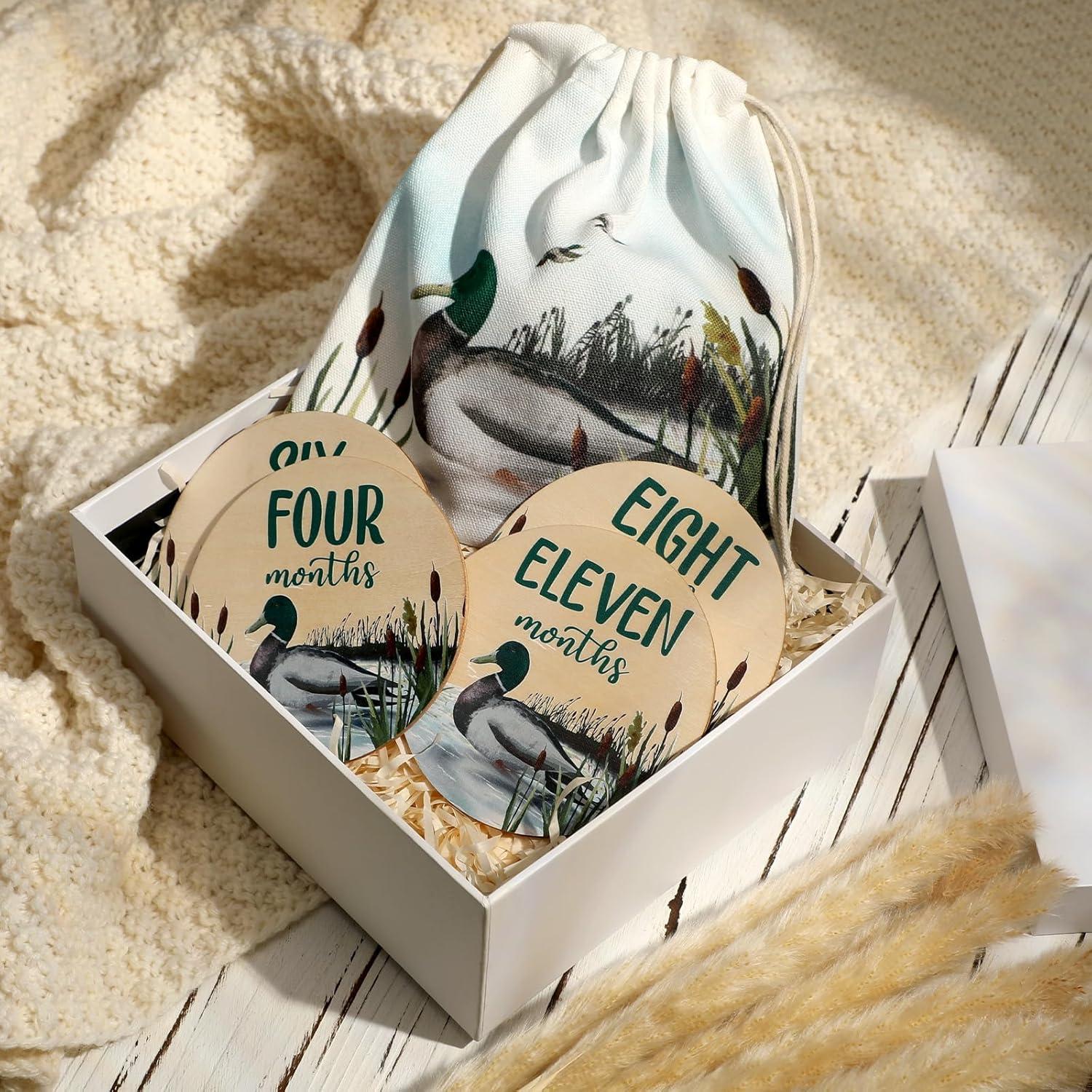 Tarjetas de Hitos para Bebés Huray Rayho Madera Verde 14 Piezas