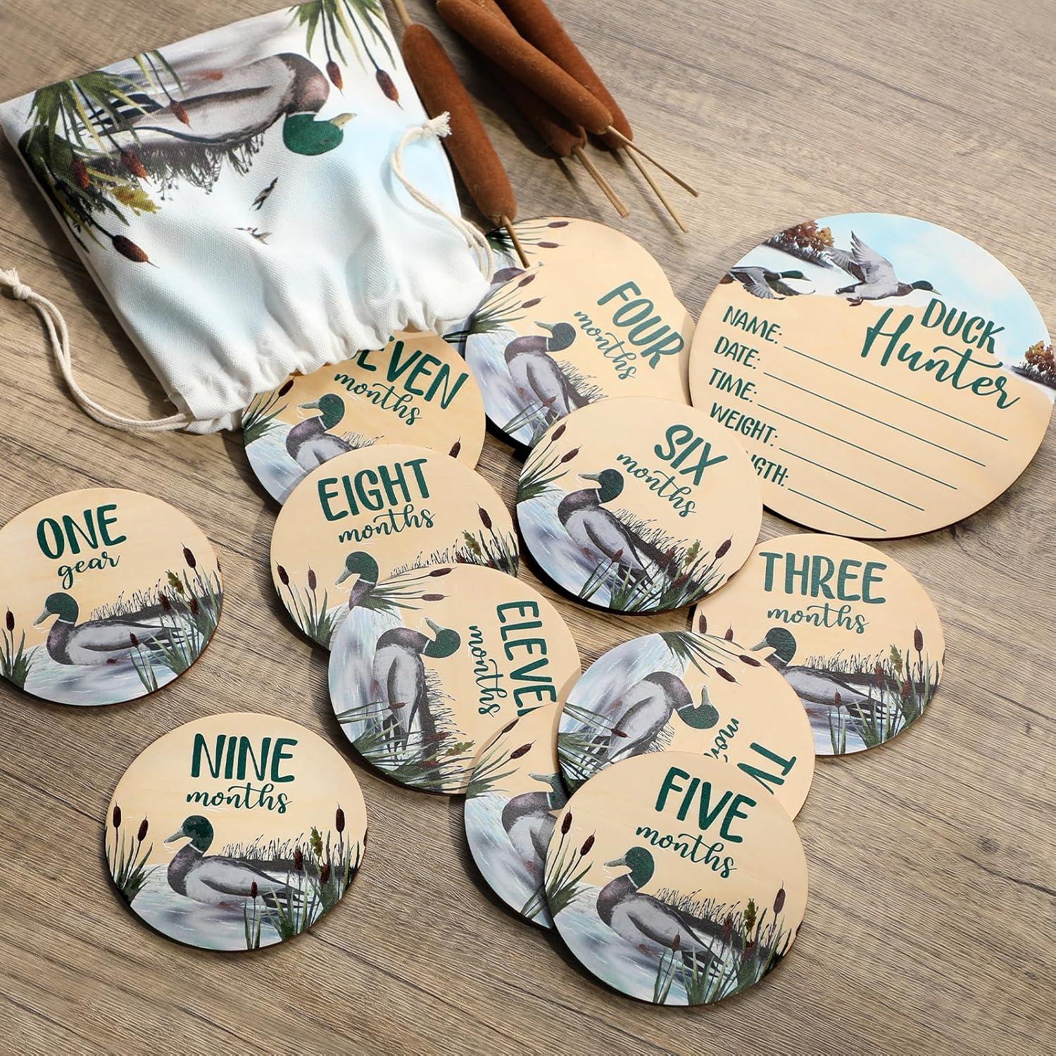 Tarjetas de Hitos para Bebés Huray Rayho Madera Verde 14 Piezas