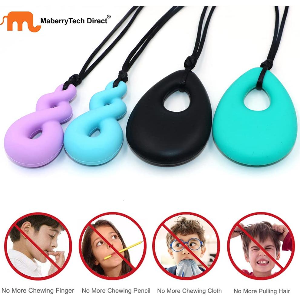 Collar Masticable Sensorial Maberry - Set de 4 Silicona BPA Free