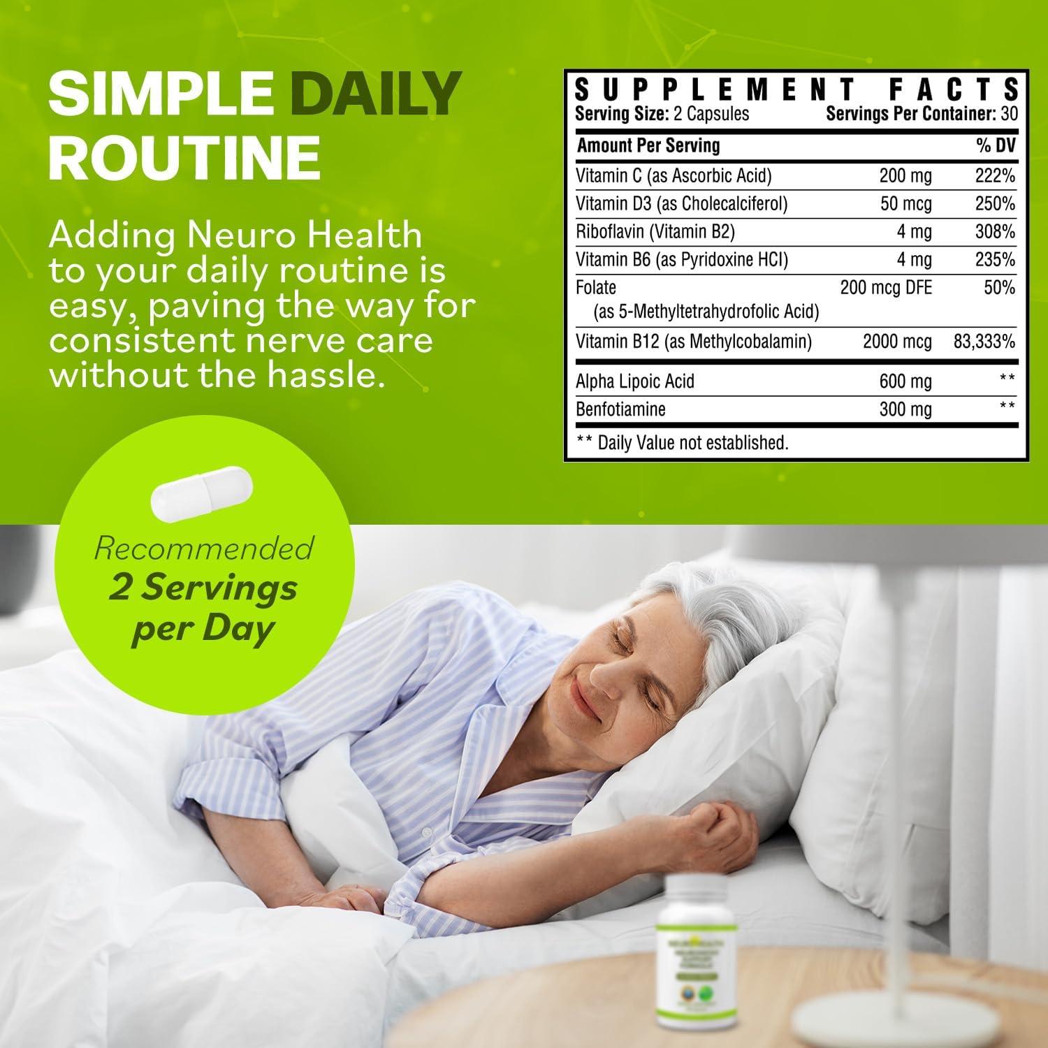 Suplemento de Soporte Nervioso Neuro Health - 60 Cápsulas