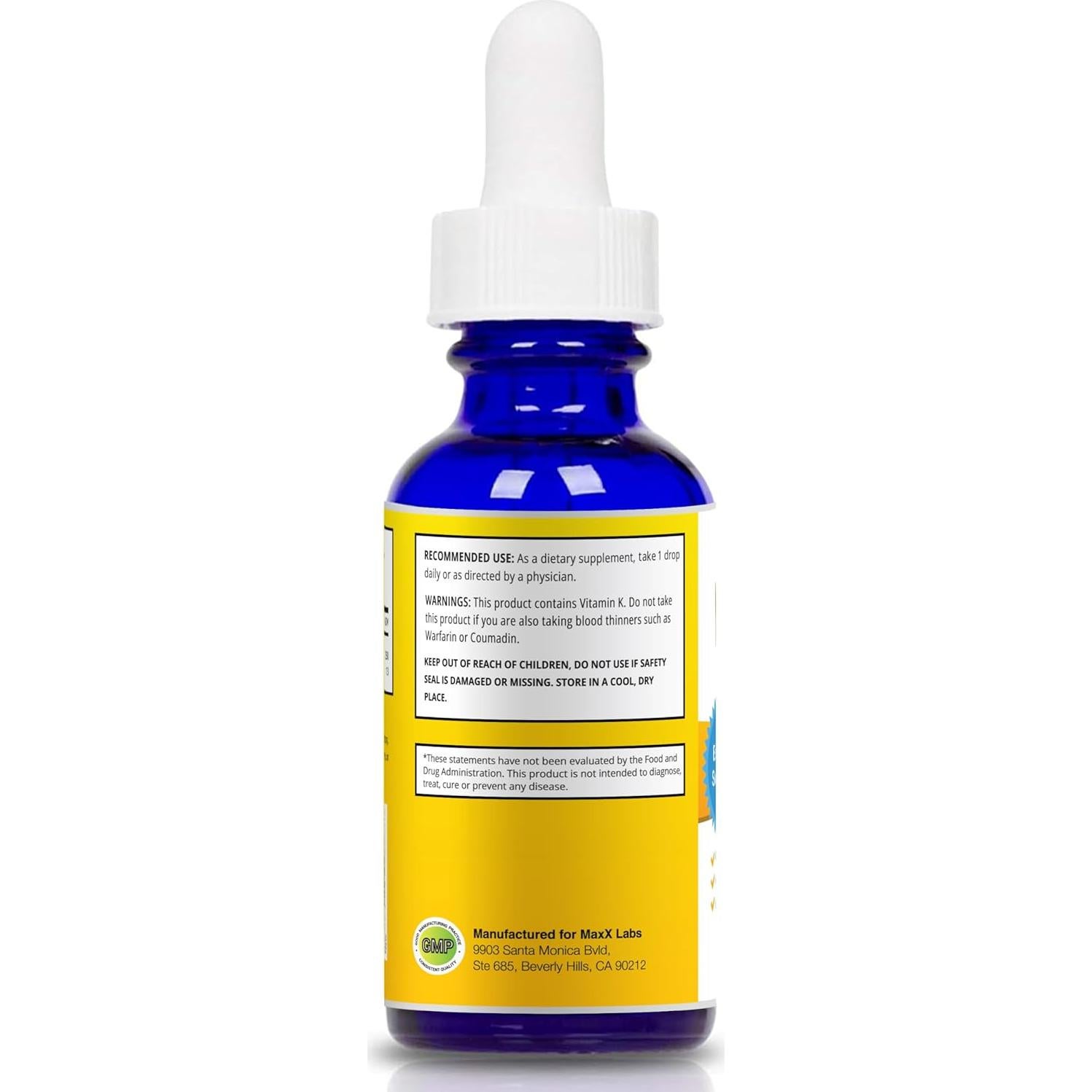 Gotas Líquidas de Vitamina D3 K2 MaxX Labs 30 ml - 2000 UI