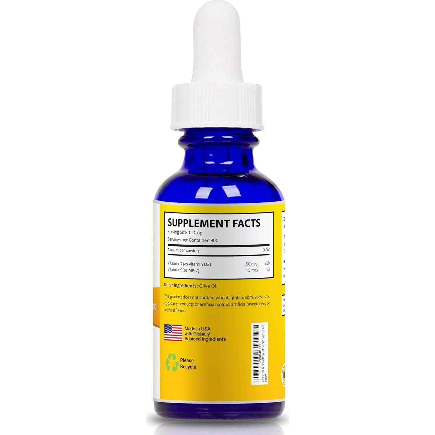 Gotas Líquidas de Vitamina D3 K2 MaxX Labs 30 ml - 2000 UI
