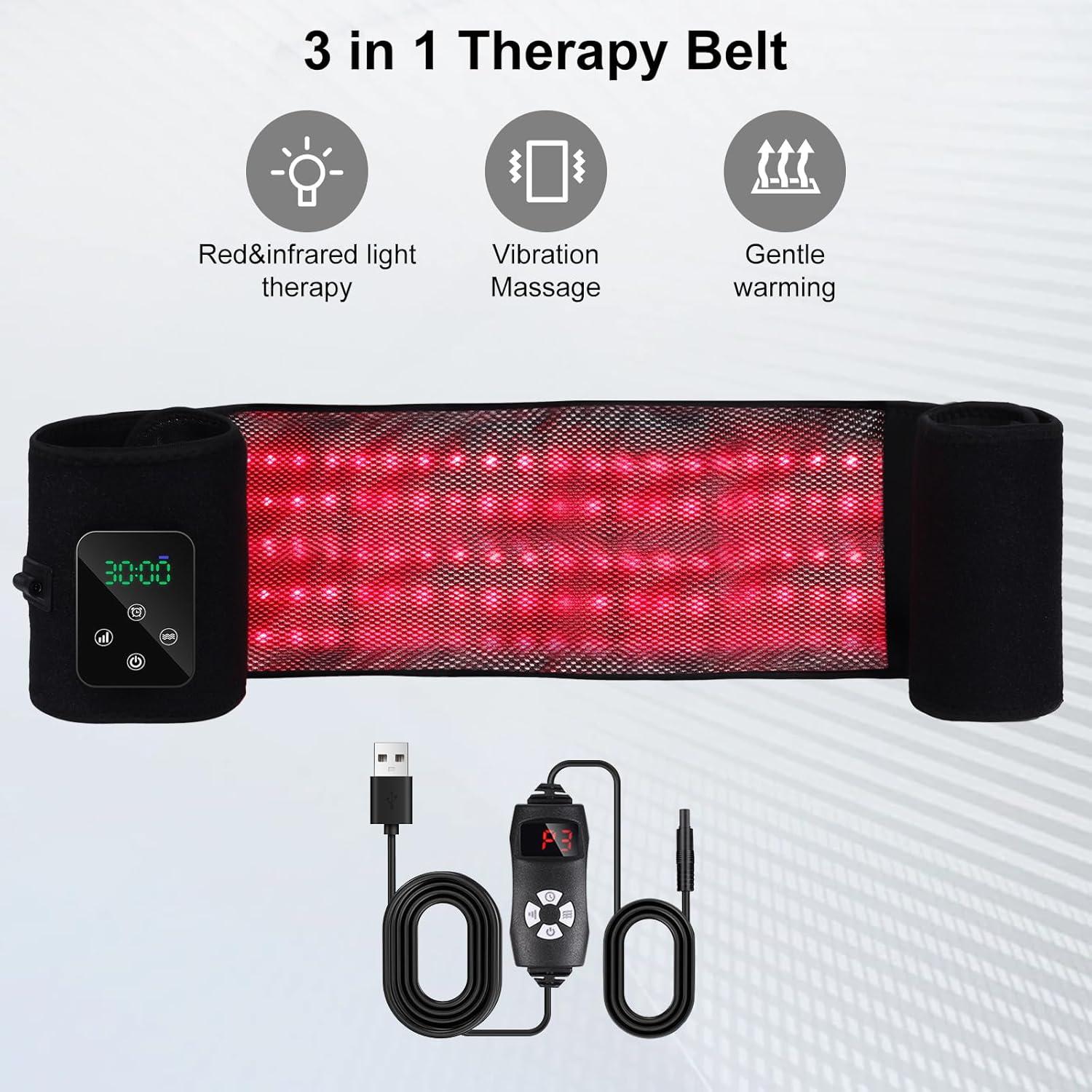 Cinturón Masajeador Inalámbrico Zupora Luz Roja 3 en 1