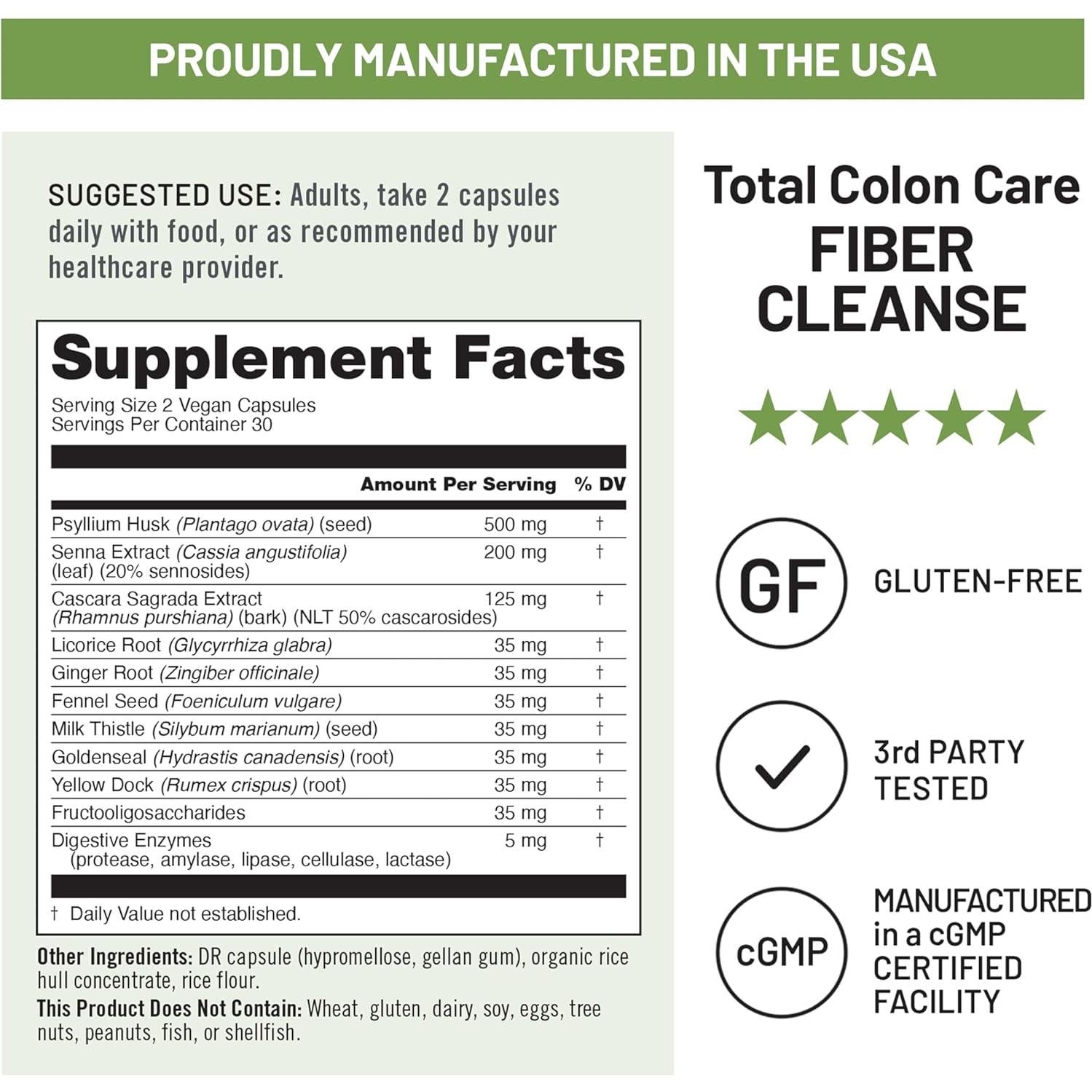 NatureWise Cuidado Total del Colon 60 Cápsulas - Laxante Natural