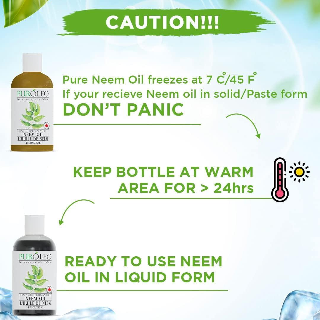 Aceite de Neem 100% Puro 236 ml Pureoyl para Piel y Belleza