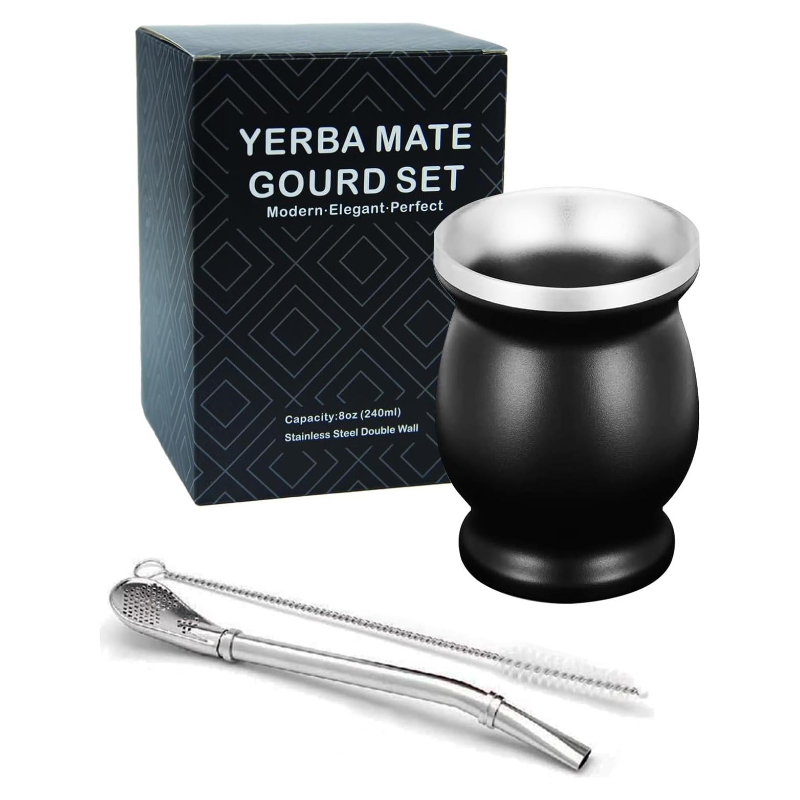 Taza de Yerba Mate Acero Inoxidable LA FEE 0.24L Marrón