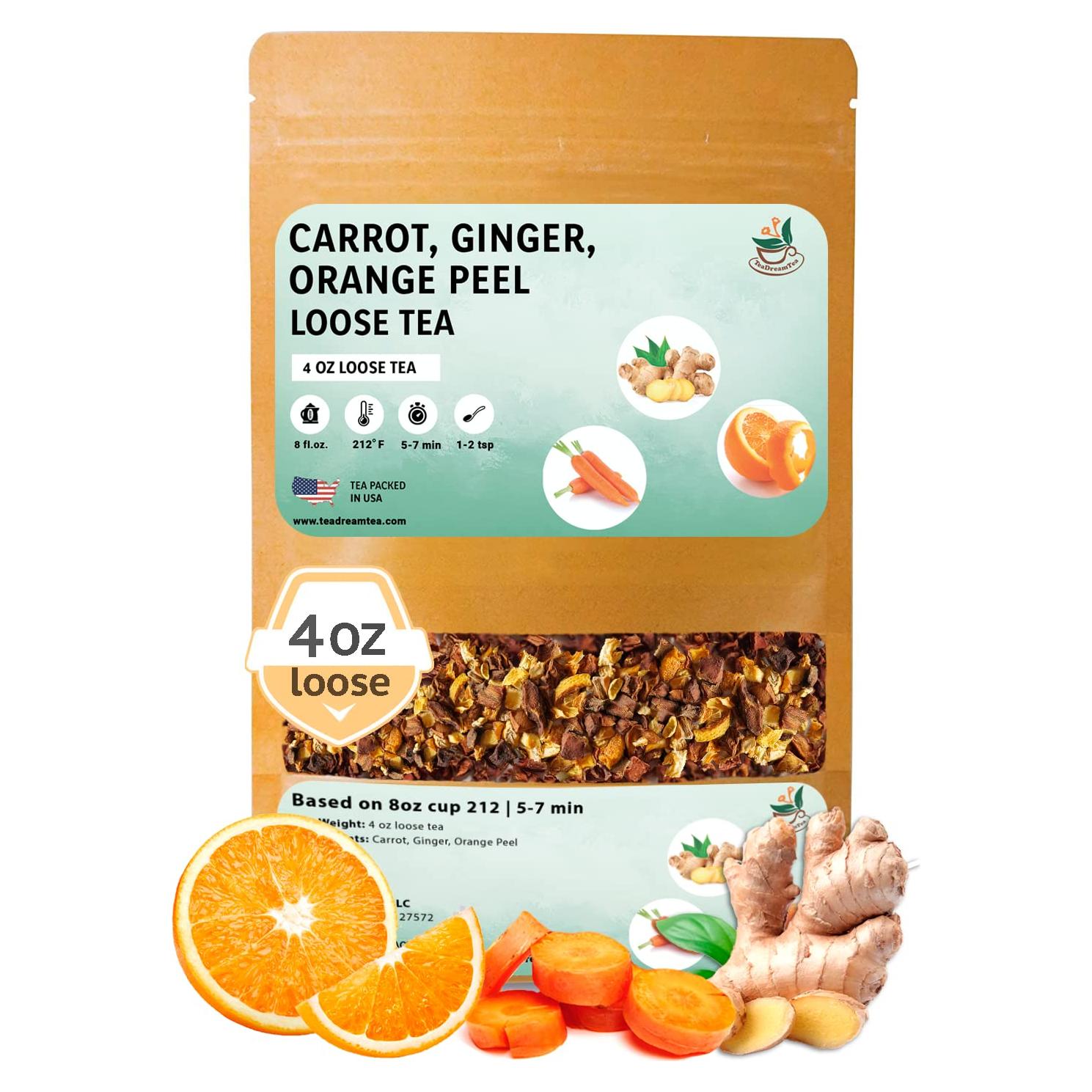 Té Herbal a Granel TeaDreamTea - Zanahoria, Jengibre y Naranja - 113 g