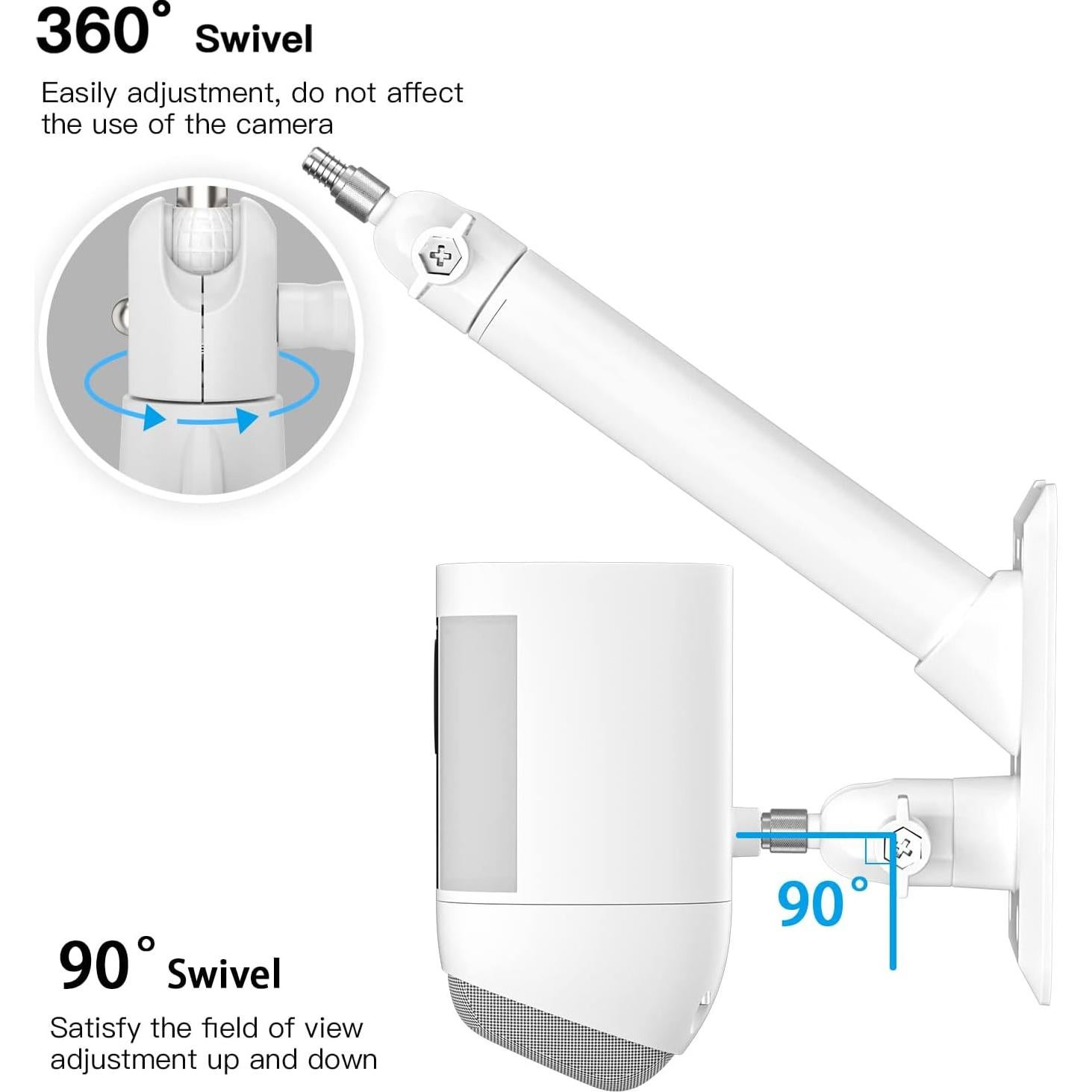 Soporte de Pared 2-en-1 HOLACA para Panel Solar y Cámara