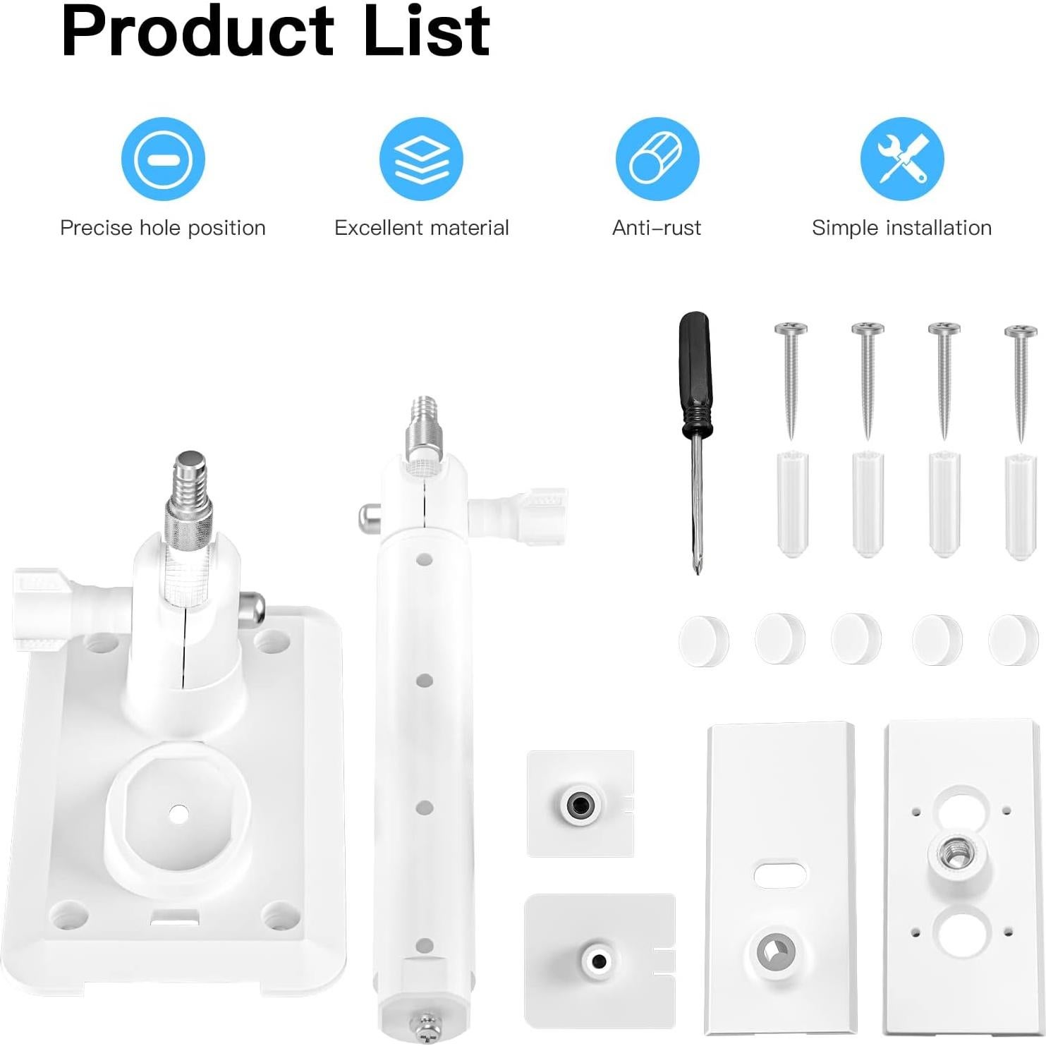 Soporte de Pared 2-en-1 HOLACA para Panel Solar y Cámara