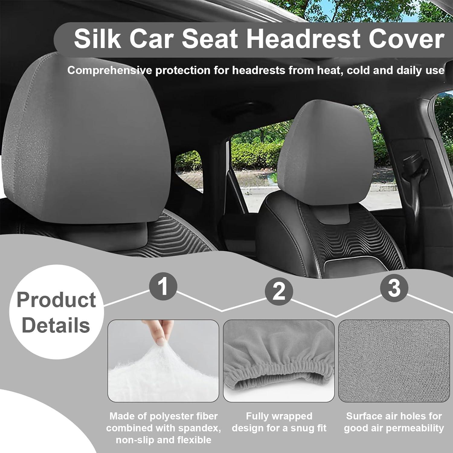 Funda de Reposacabezas de Coche BFXM - 2 Piezas Gris Universal