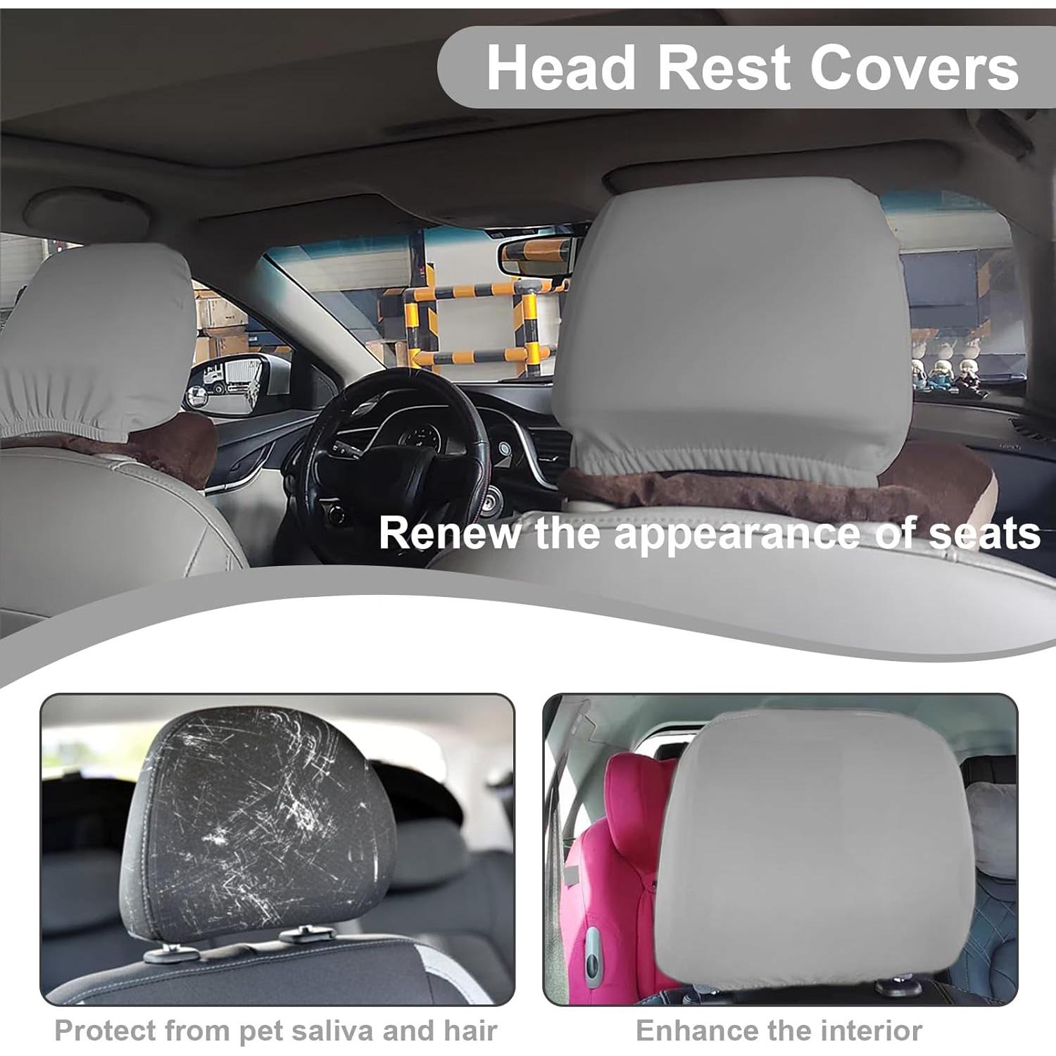 Funda de Reposacabezas de Coche BFXM - 2 Piezas Gris Universal