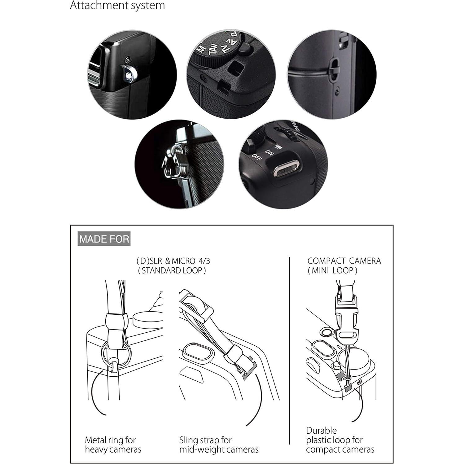 Correa de Cuero para Cámara CANPIS CP008 Negra Ajustable