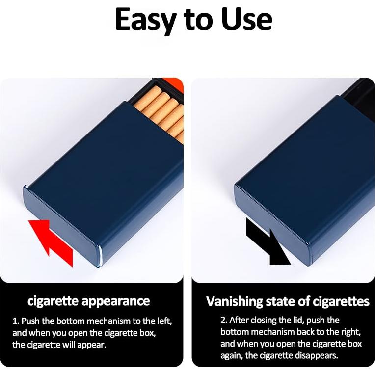 Estuche para Cigarrillos con Encendedor USB Recargable Negro