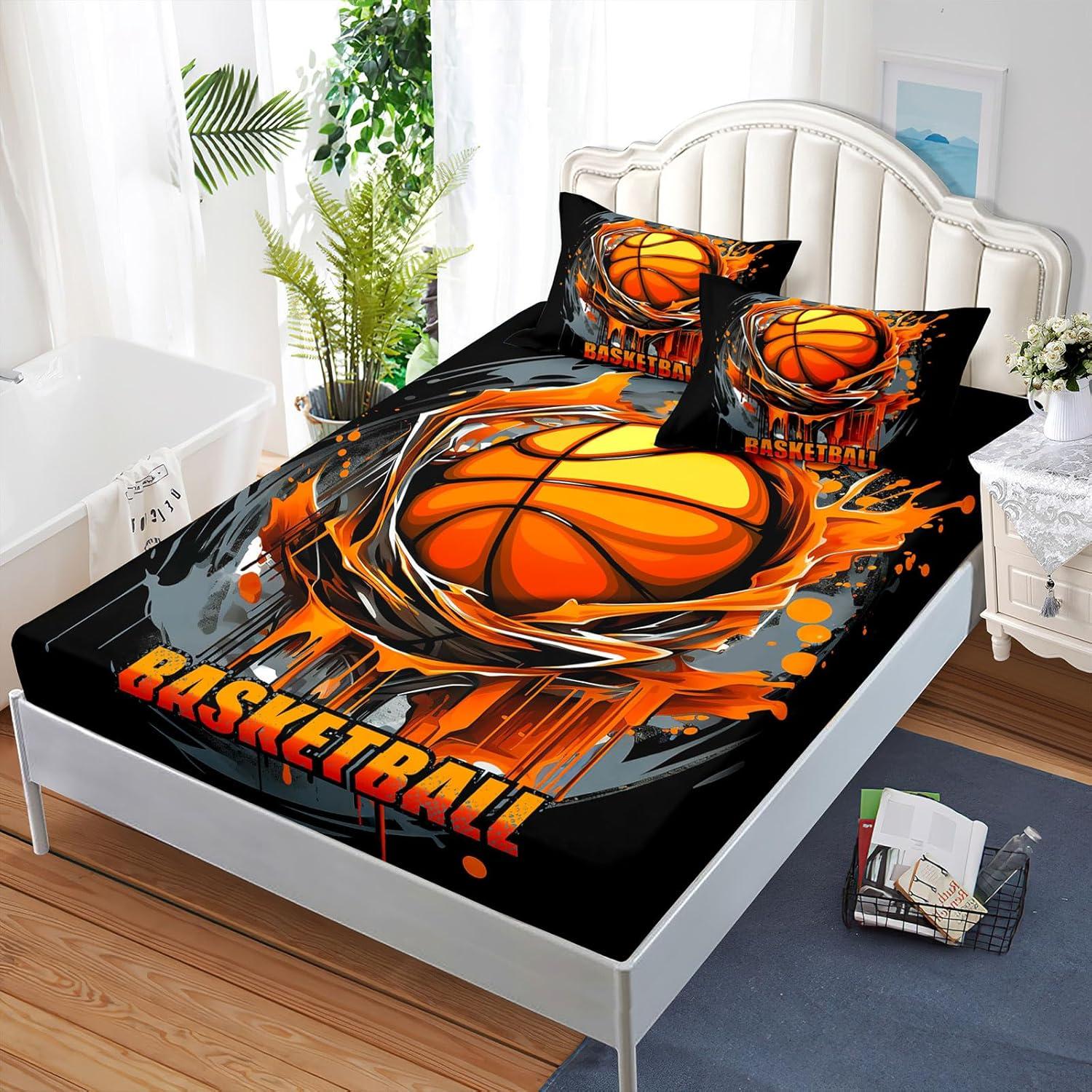 Juego de Sábanas AILONEN Individual Baloncesto 3 Piezas Microfibra