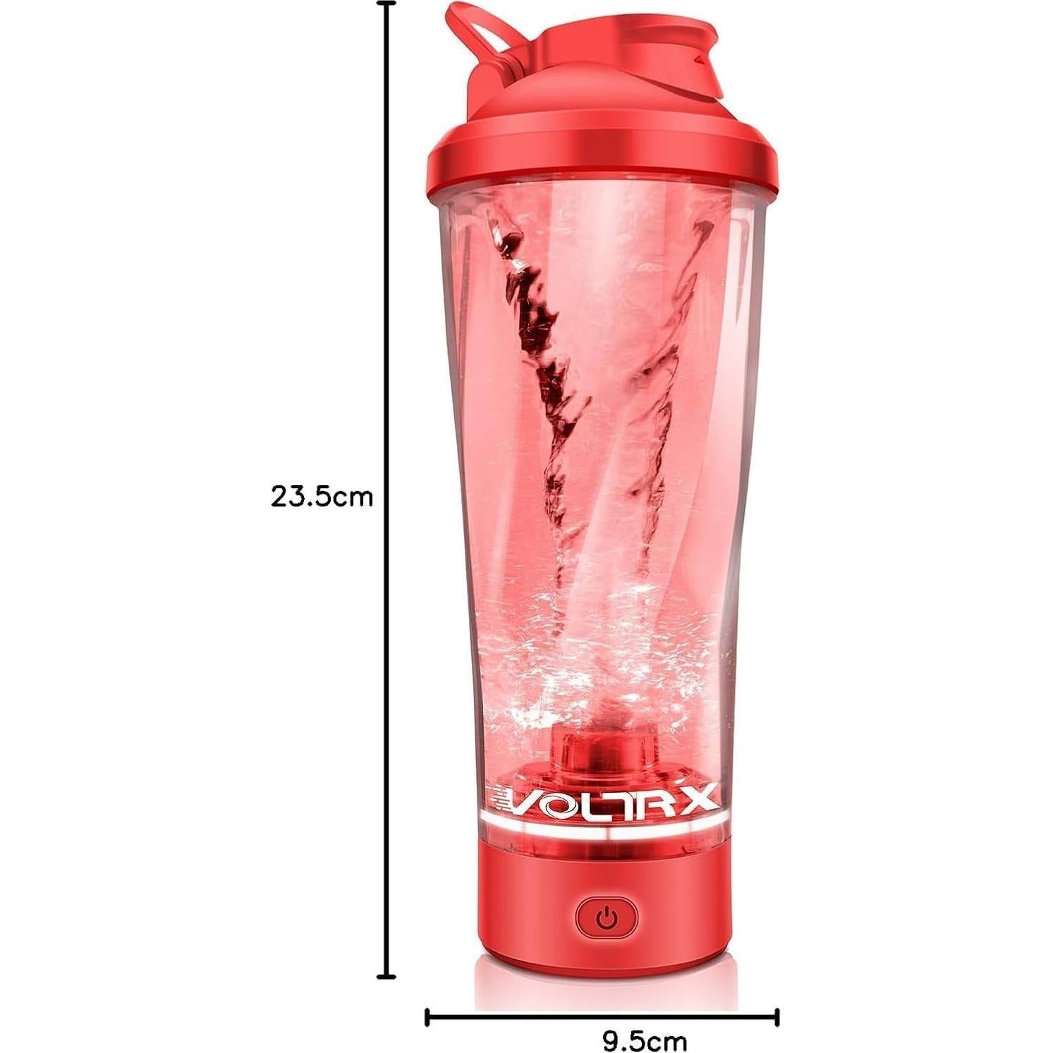 Botella Mezcladora Eléctrica VOLTRX VortexBoost 700 ml Rojo