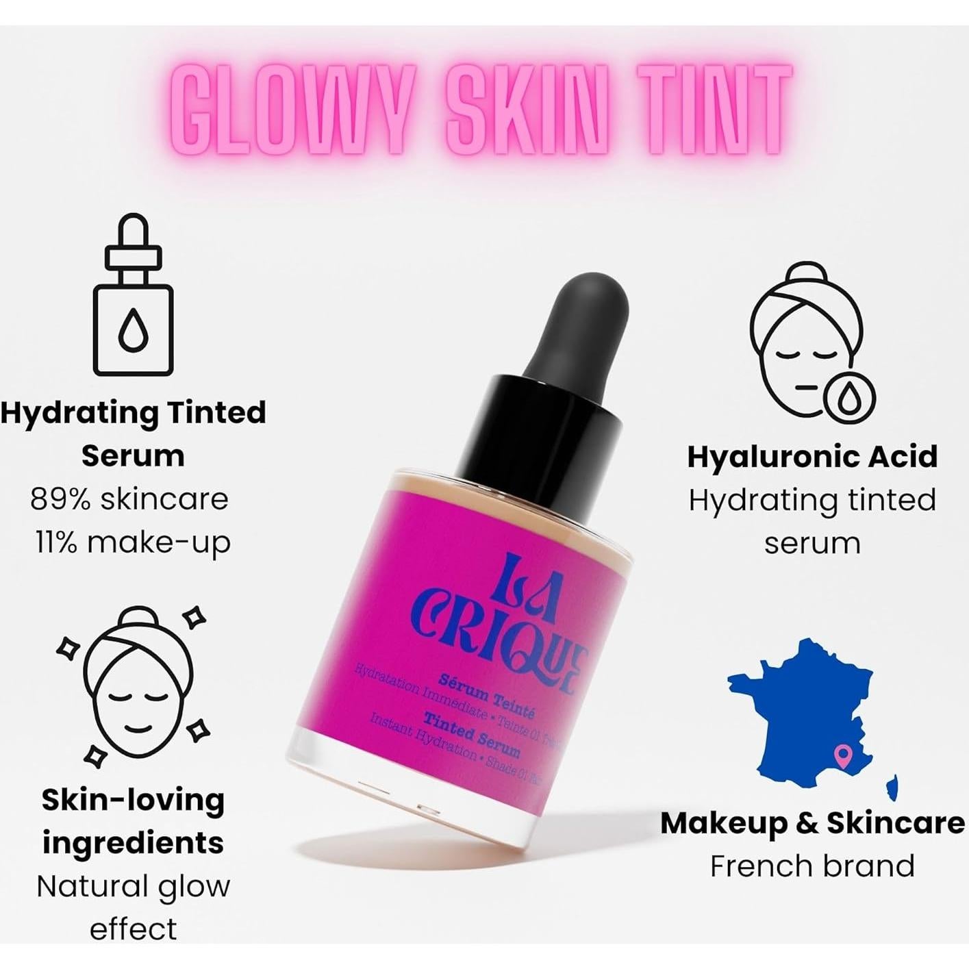 Suero Tinte Hidratante La Crique 29.57 ml - 01 Claro