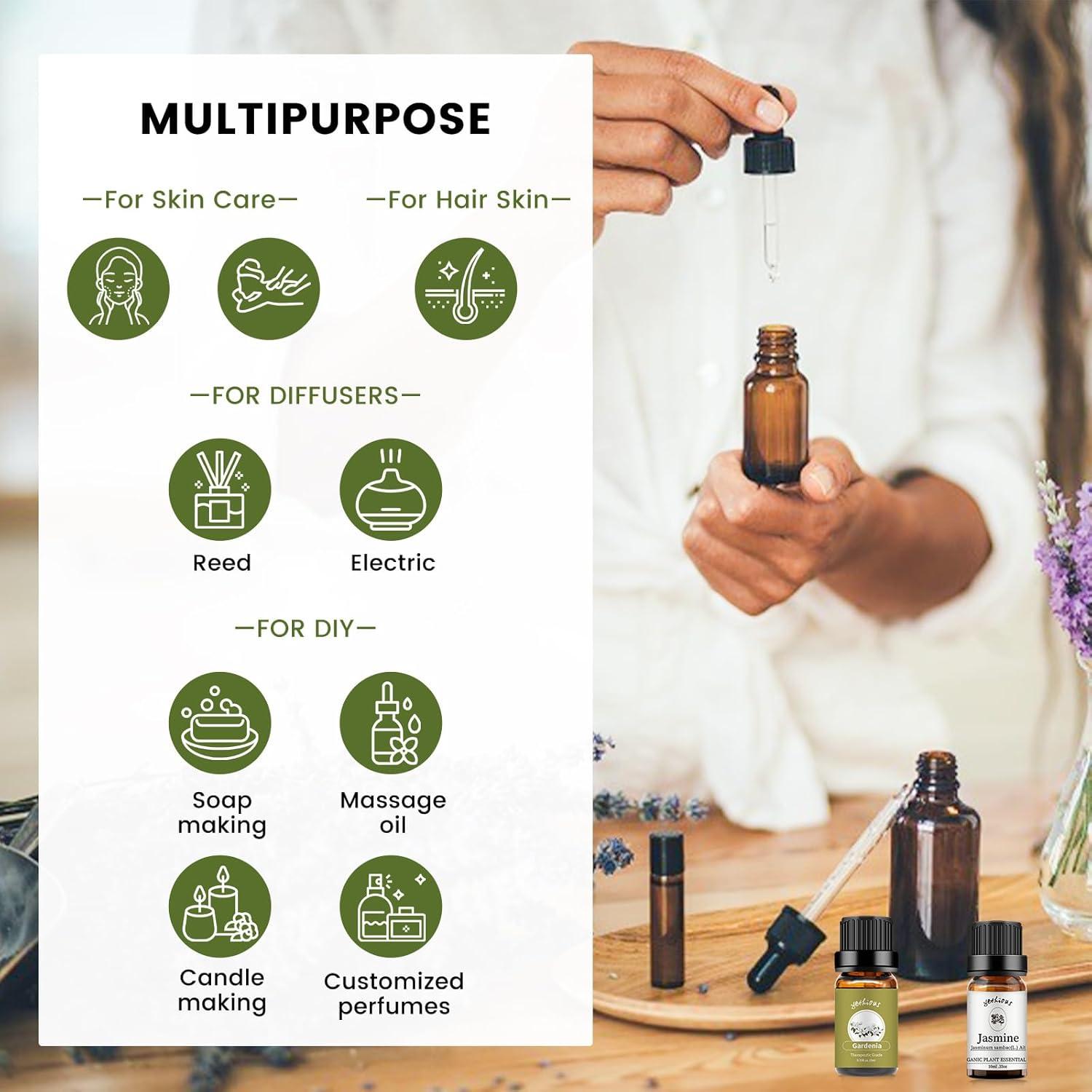 Set de Aceites Esenciales Puro Yethious Jazmín y Gardenia 20ml