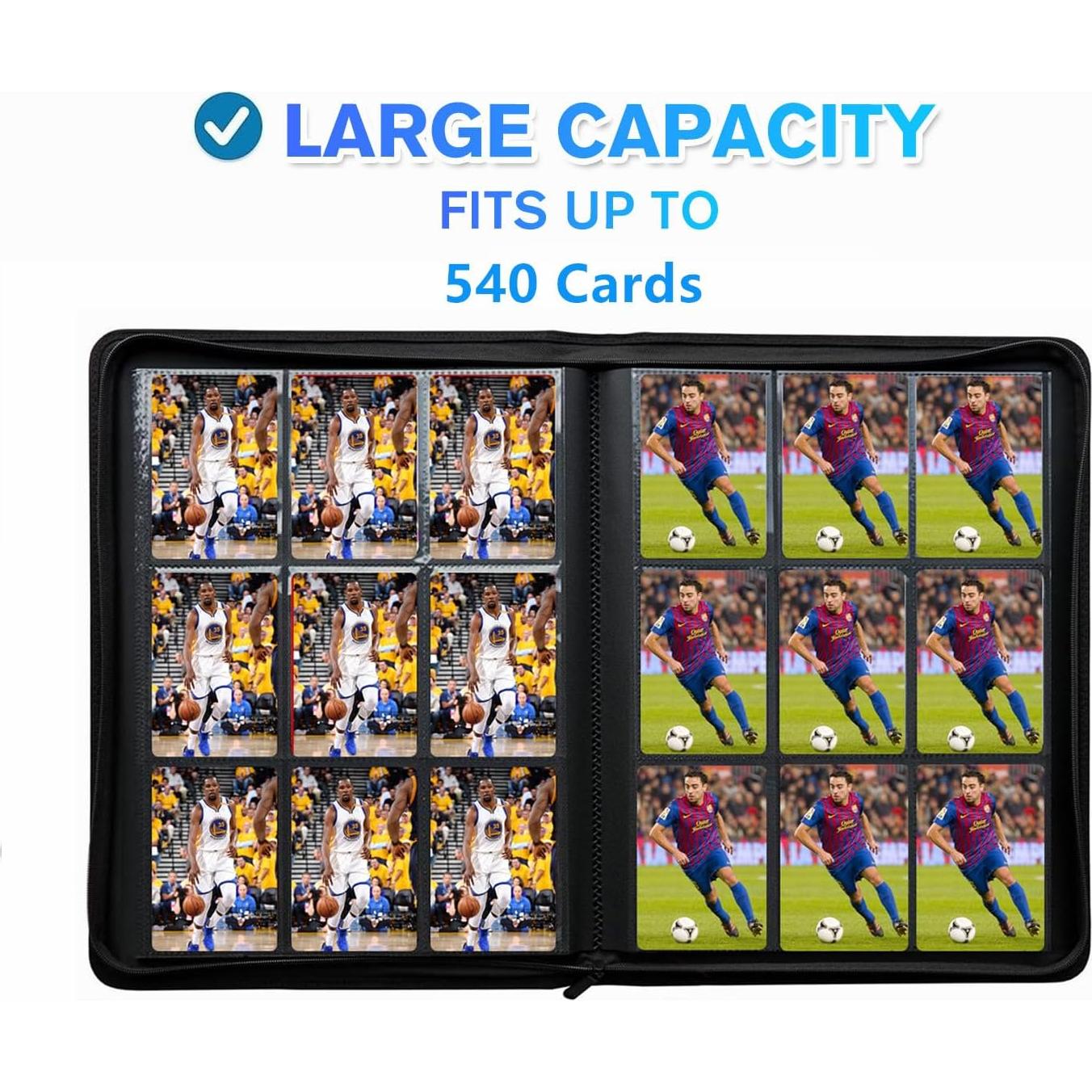 Álbum de Tarjetas Coleccionables WUTONMU 540 Bolsillos Negro