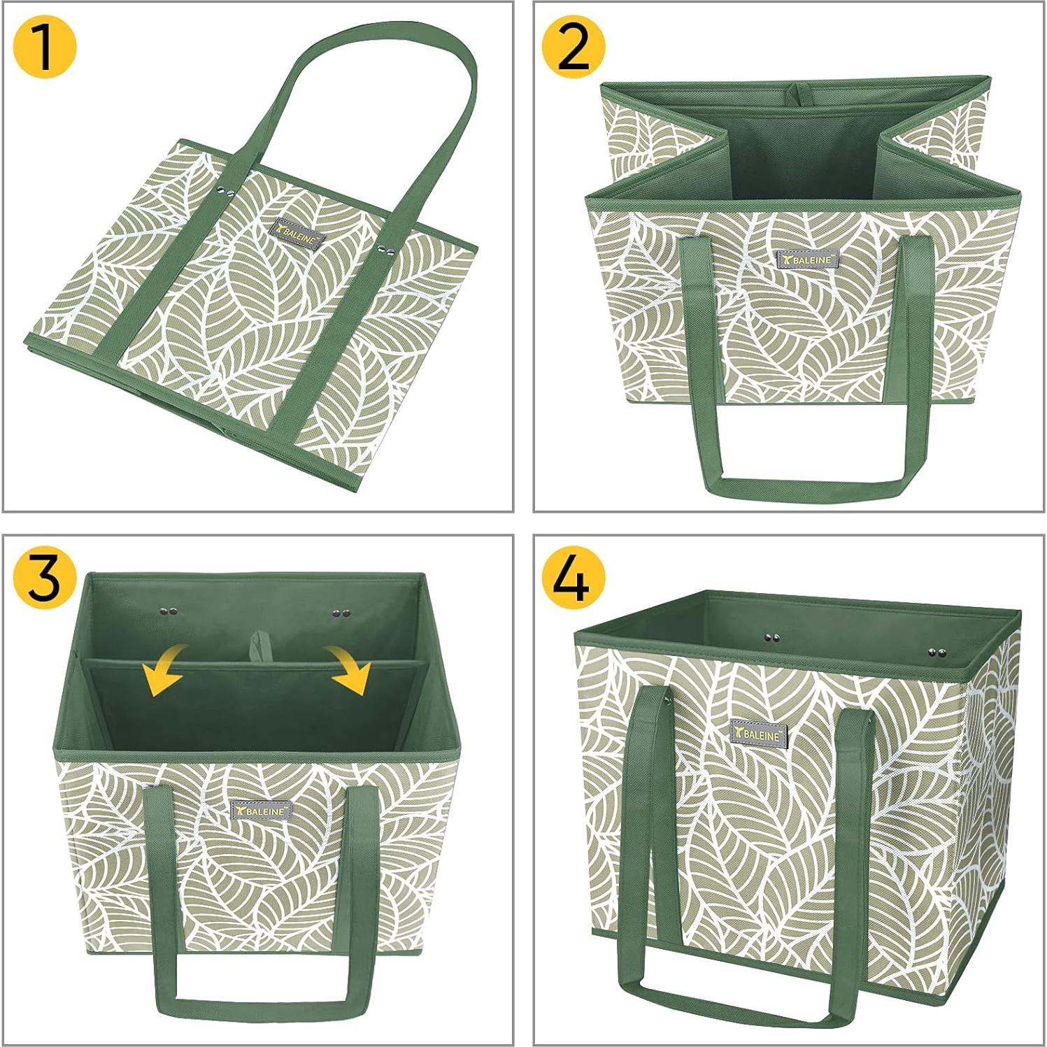 Bolsas de Compras Reutilizables BALEINE 4 Pk Follaje Antiguo