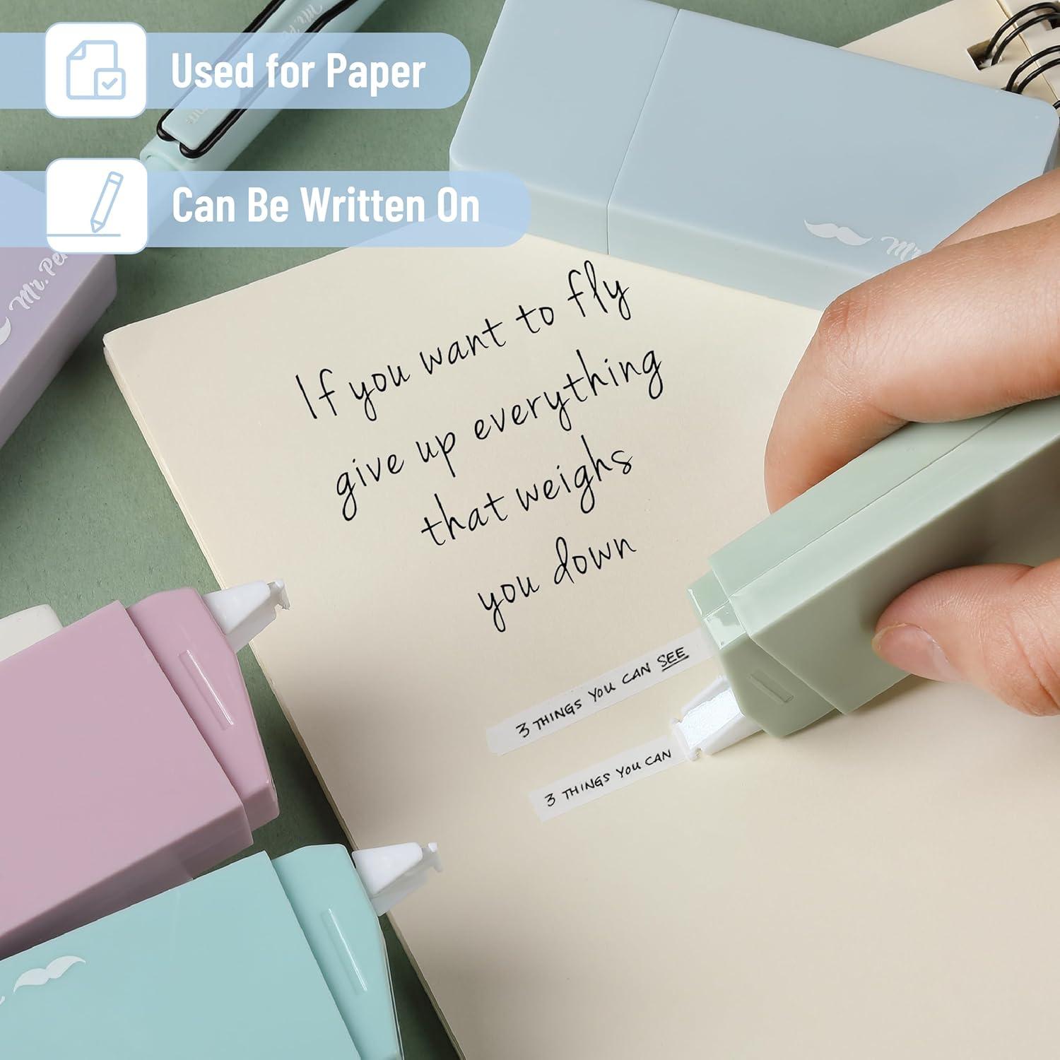 Cinta Correctora Mr. Pen 6 pcs Pastel 0.51 cm x 600.84 cm