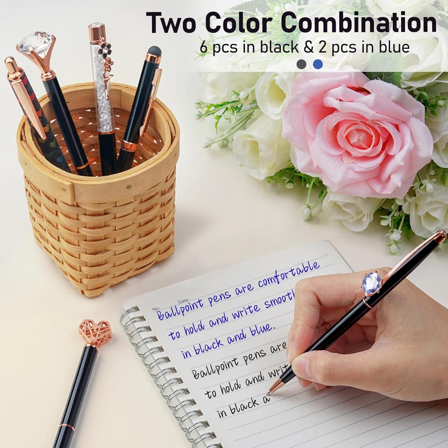 Set de 8 Bolígrafos WEMATE de Metal con Punta Media 1mm