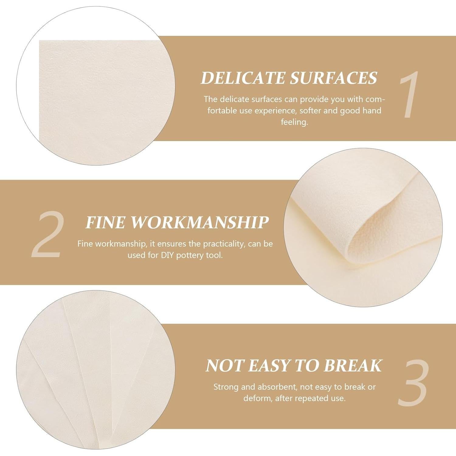 Paño de Chamois EXCEART 20.5x15 cm para Cerámica - Absorbente