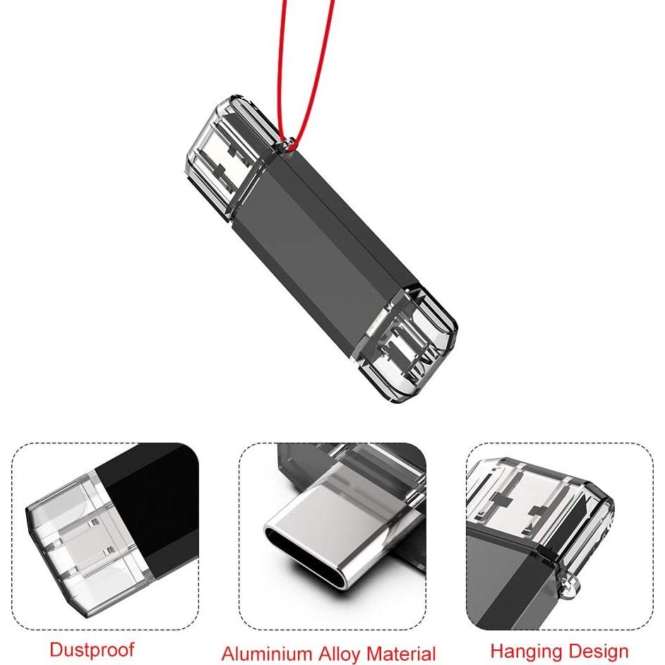 Vansuny 64GB Unidad Flash USB 3.0 Tipo C OTG con Llavero