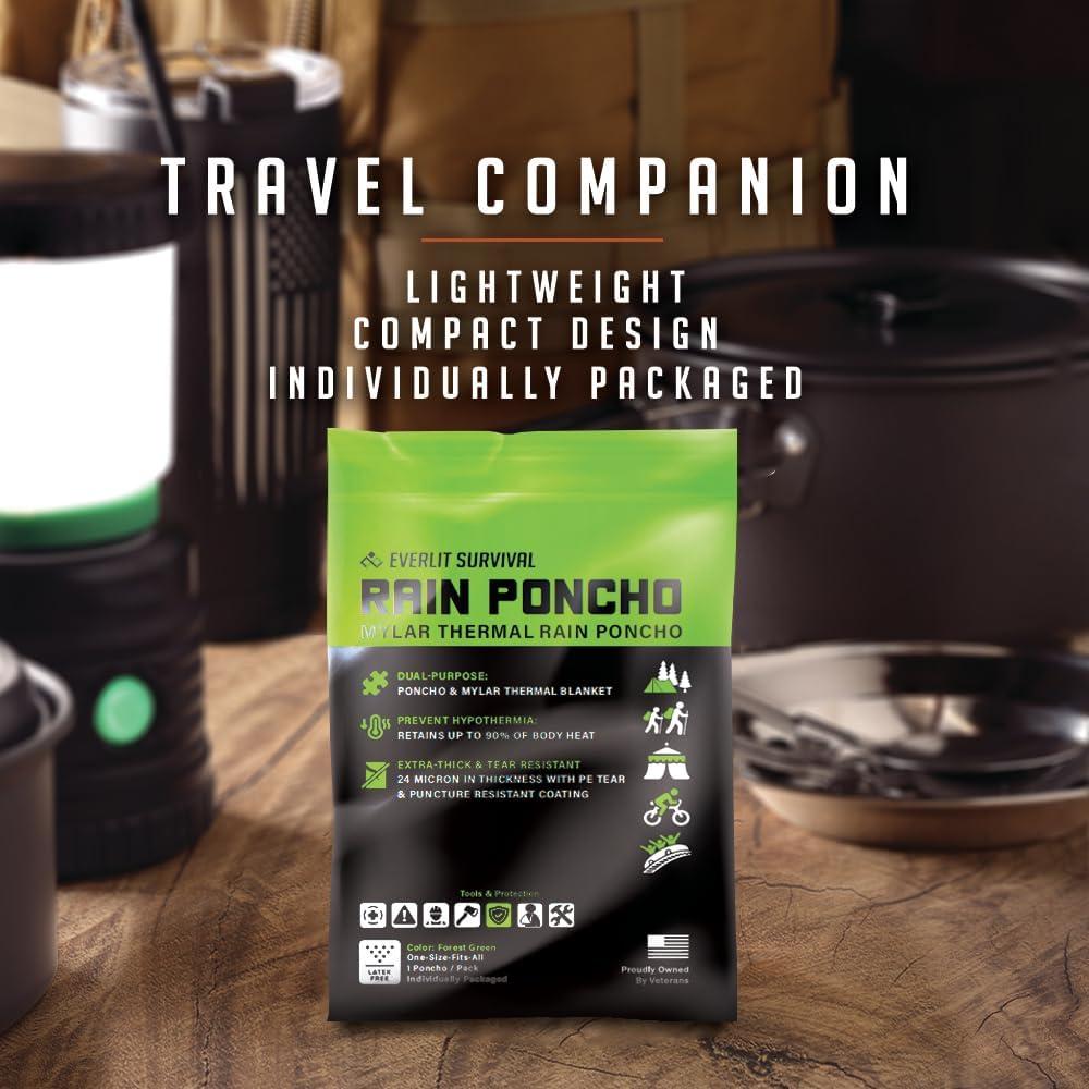 Poncho de Lluvia de Emergencia Everlit Mylar 119.4x101.6cm