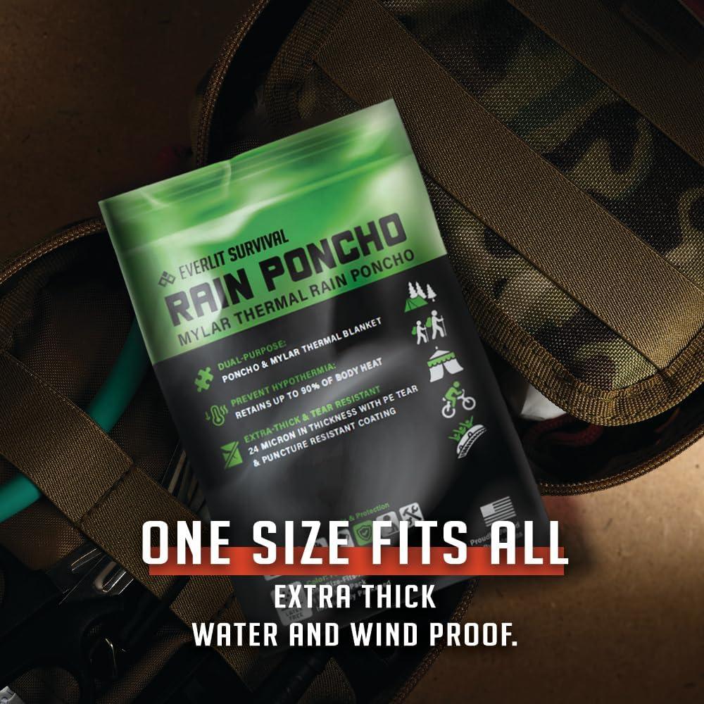 Poncho de Lluvia de Emergencia Everlit Mylar 119.4x101.6cm