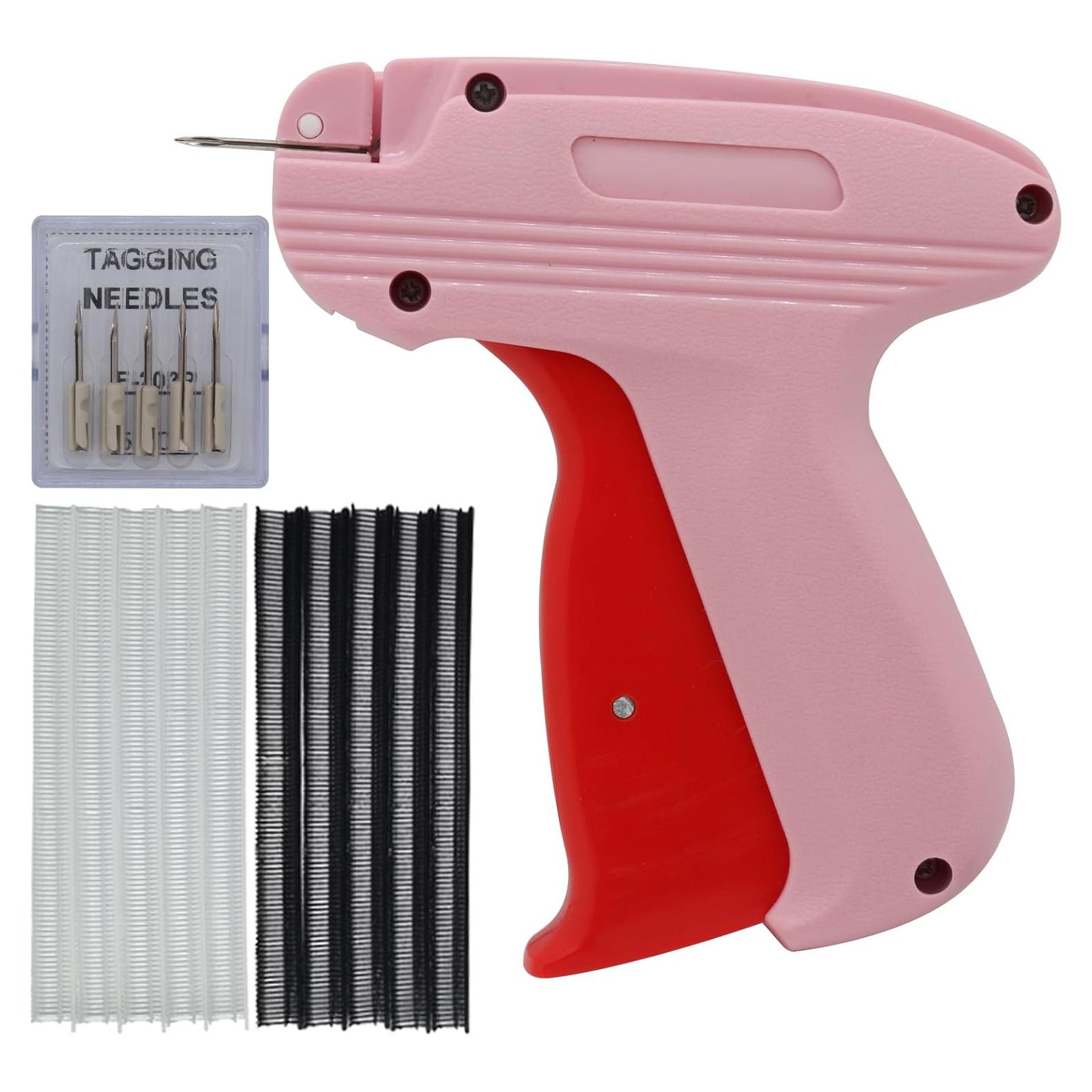 Pistola de Costura Mini Teotranic Rosa con 6 Agujas y 1000 Sujetadores
