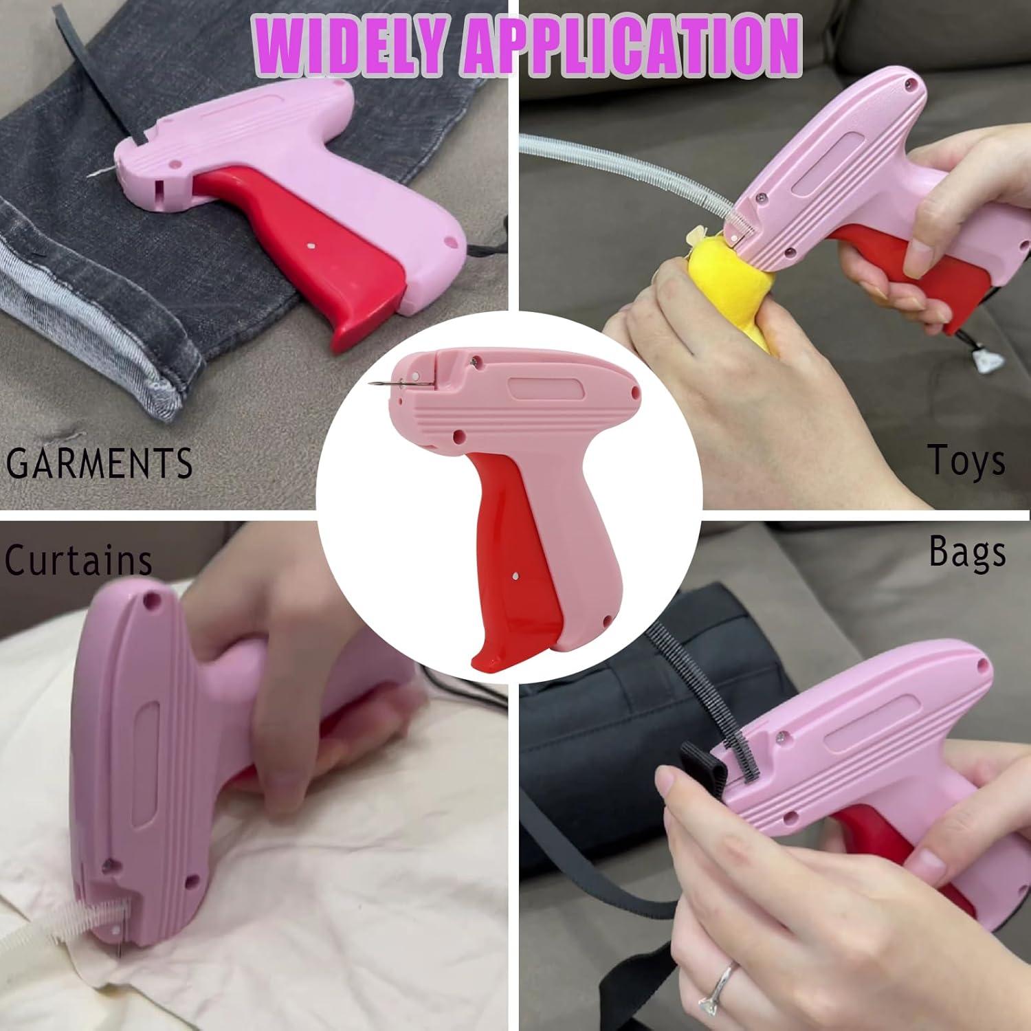 Pistola de Costura Mini Teotranic Rosa con 6 Agujas y 1000 Sujetadores
