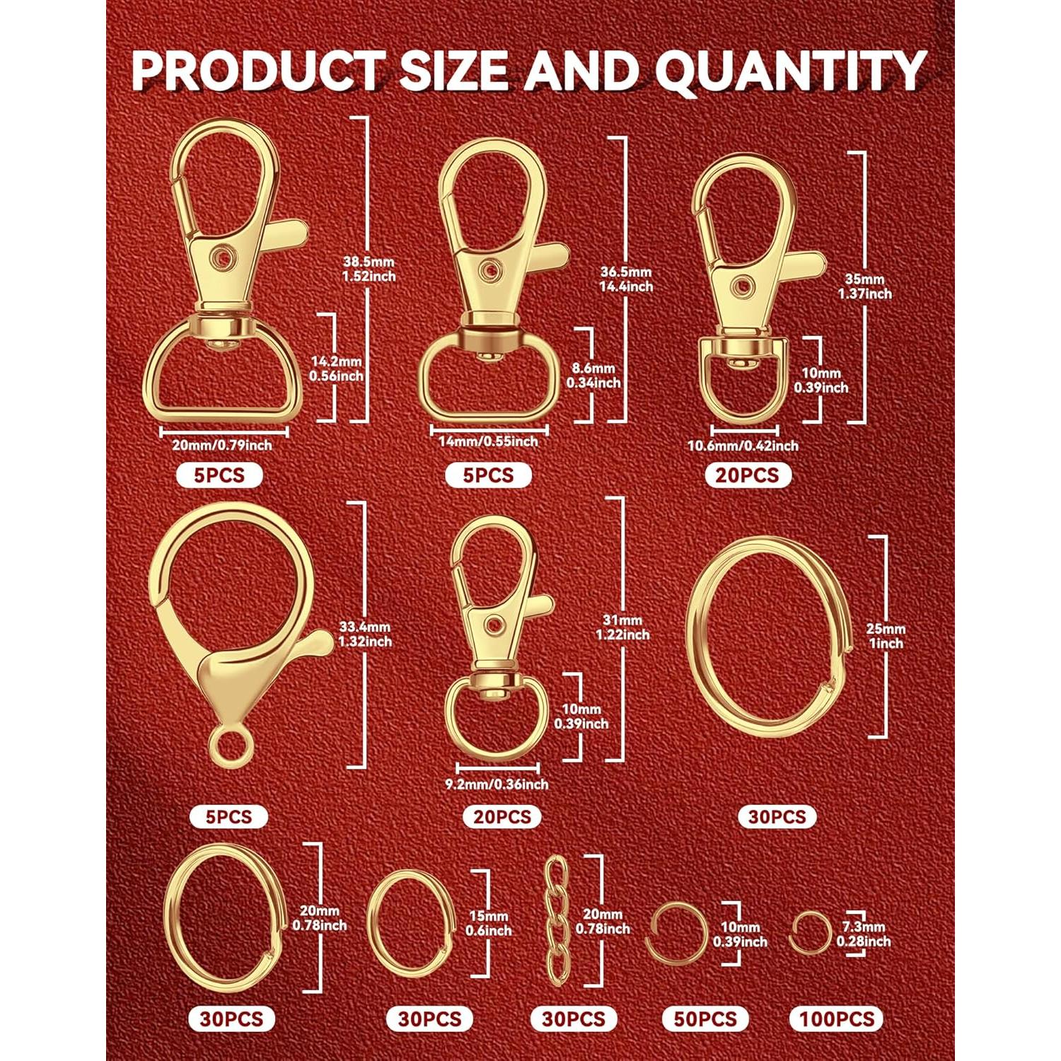 Kit de Fabricación de Llaveros 325PCS FIVEIZERO Dorado