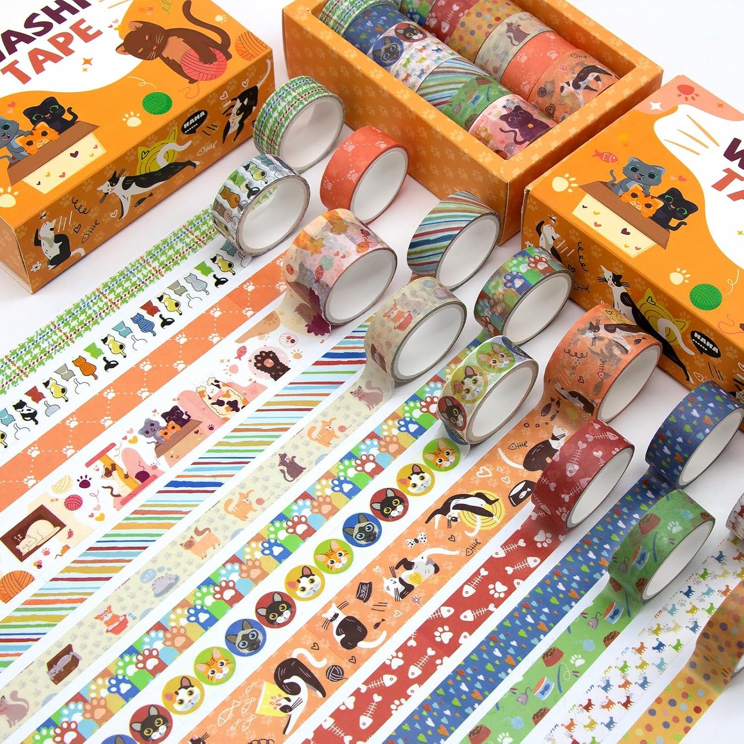 Conjunto de 14 Rollos de Cinta Washi KOVANO - Animales Kawaii