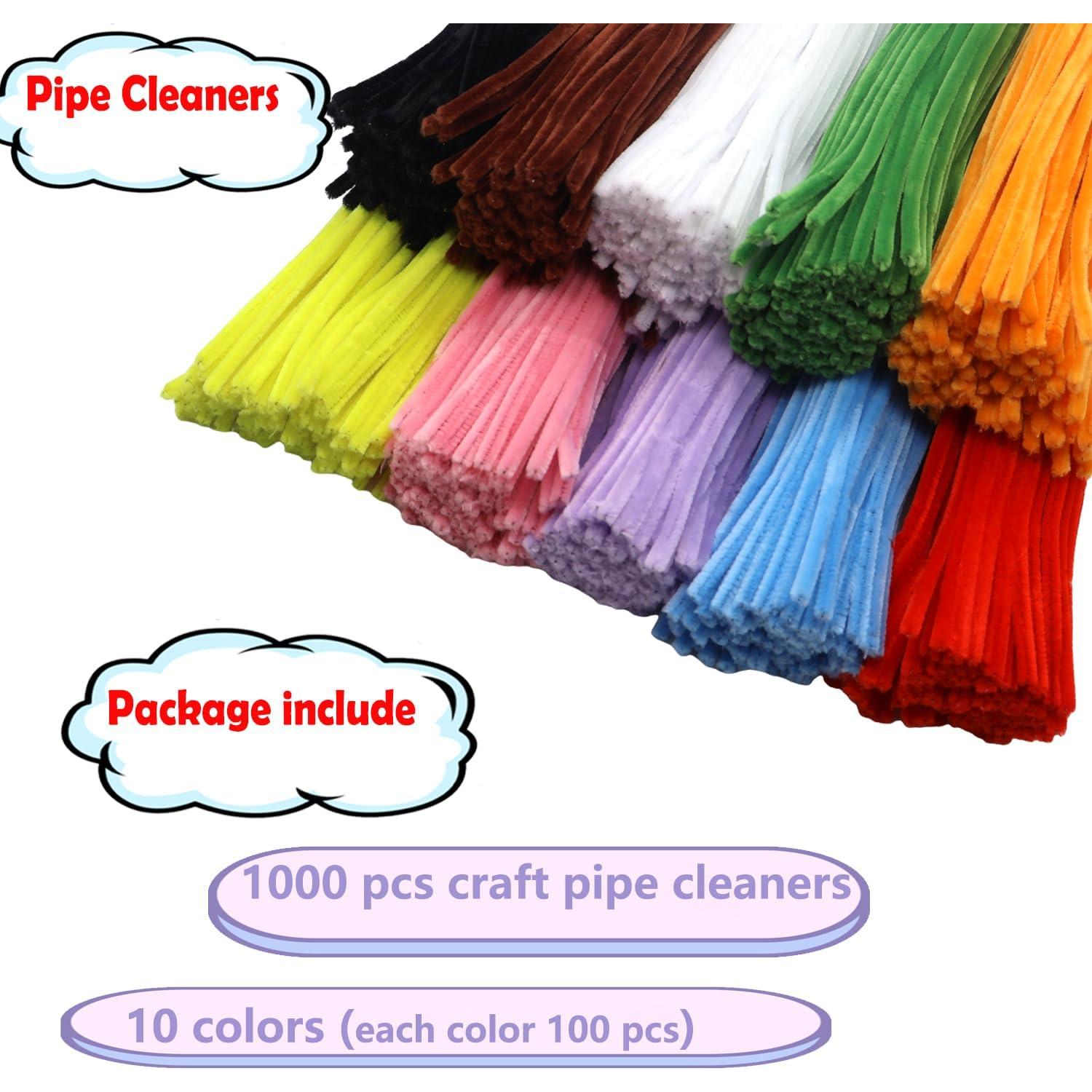 Juego de Limpiapipas Cldamecy 1000 Pcs 6mm x 30cm 10 Colores