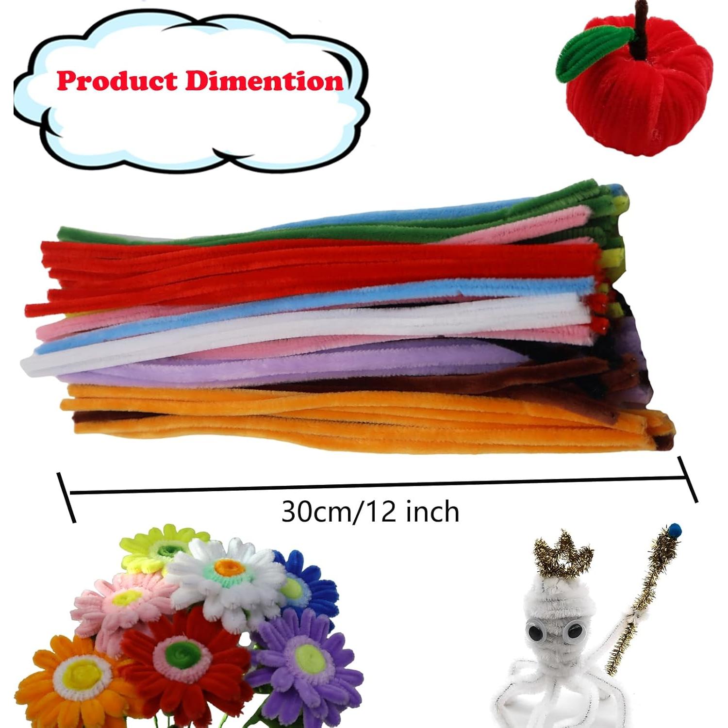 Juego de Limpiapipas Cldamecy 1000 Pcs 6mm x 30cm 10 Colores