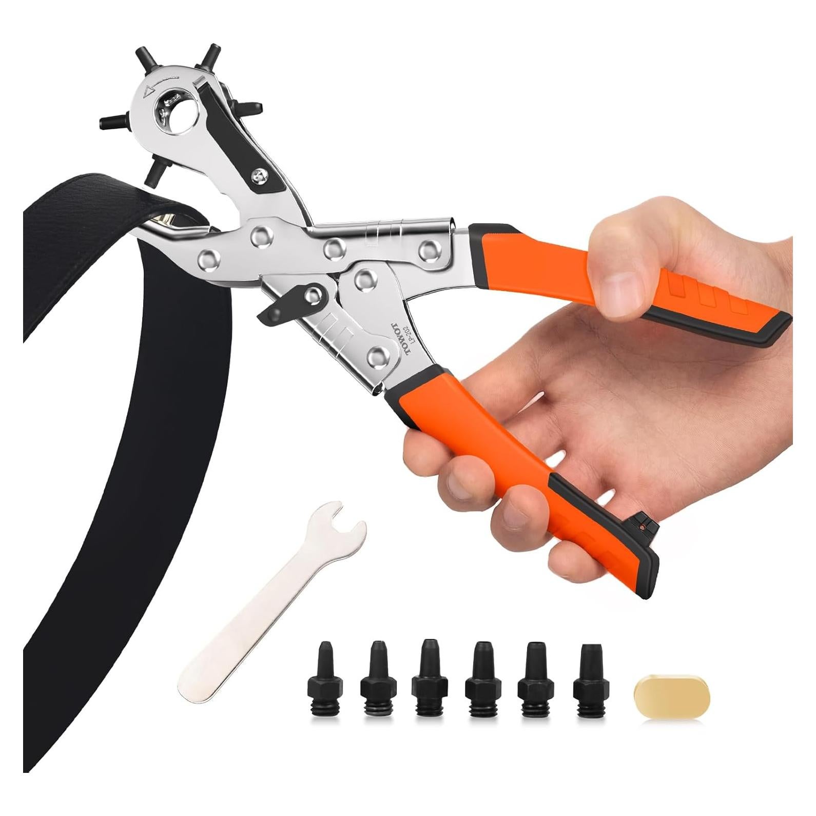 Perforador de agujeros TOWOT con 6 cabezales de repuesto