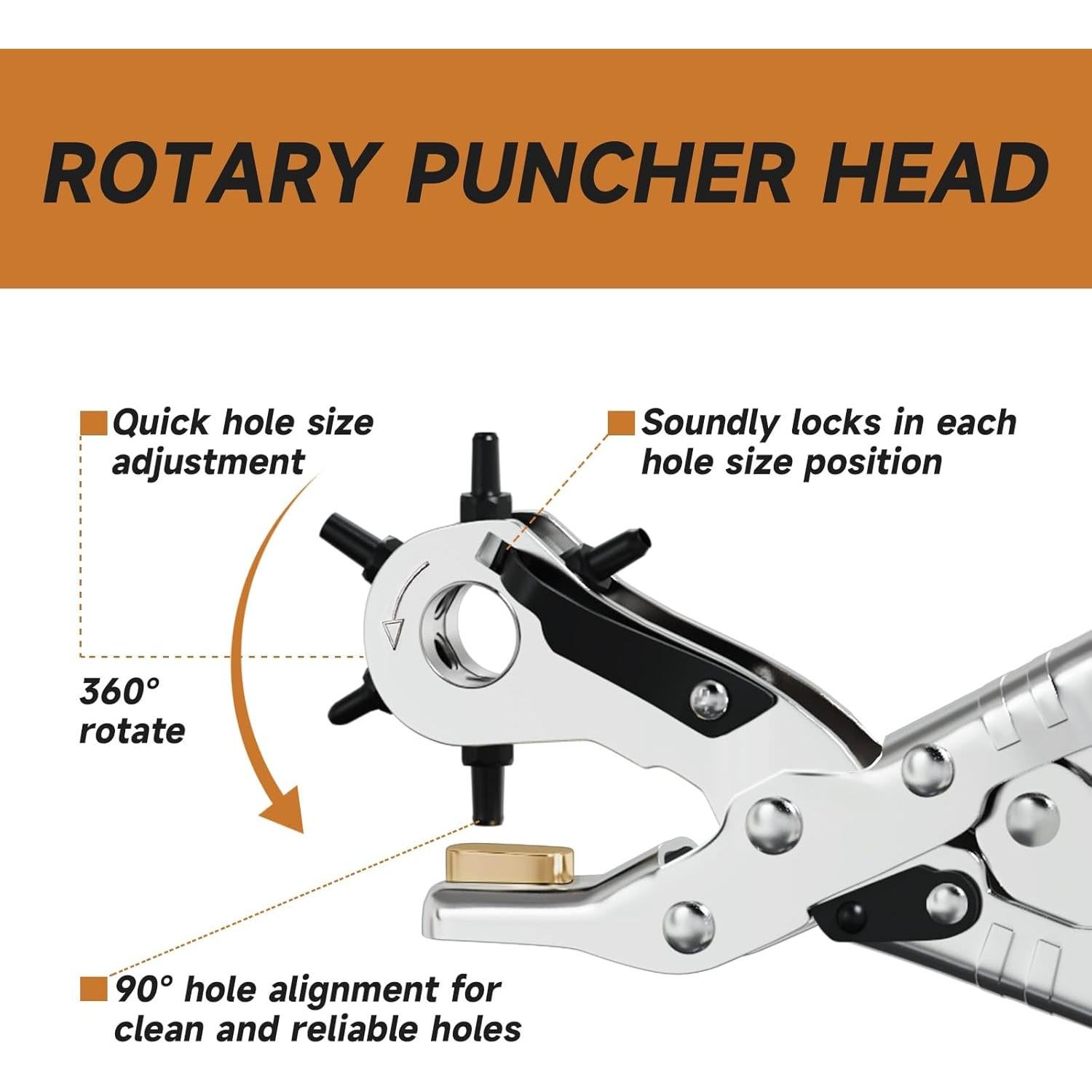 Perforador de agujeros TOWOT con 6 cabezales de repuesto