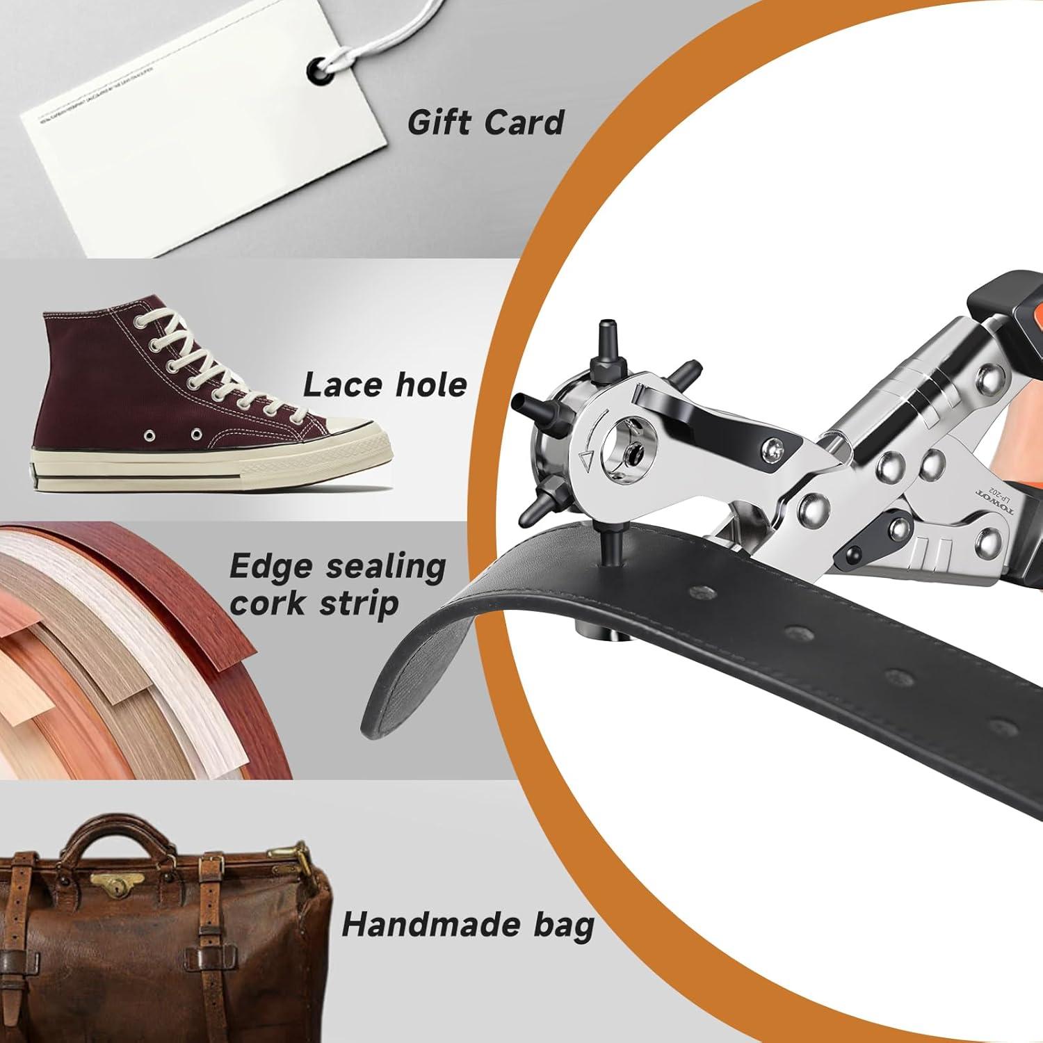 Perforador de agujeros TOWOT con 6 cabezales de repuesto