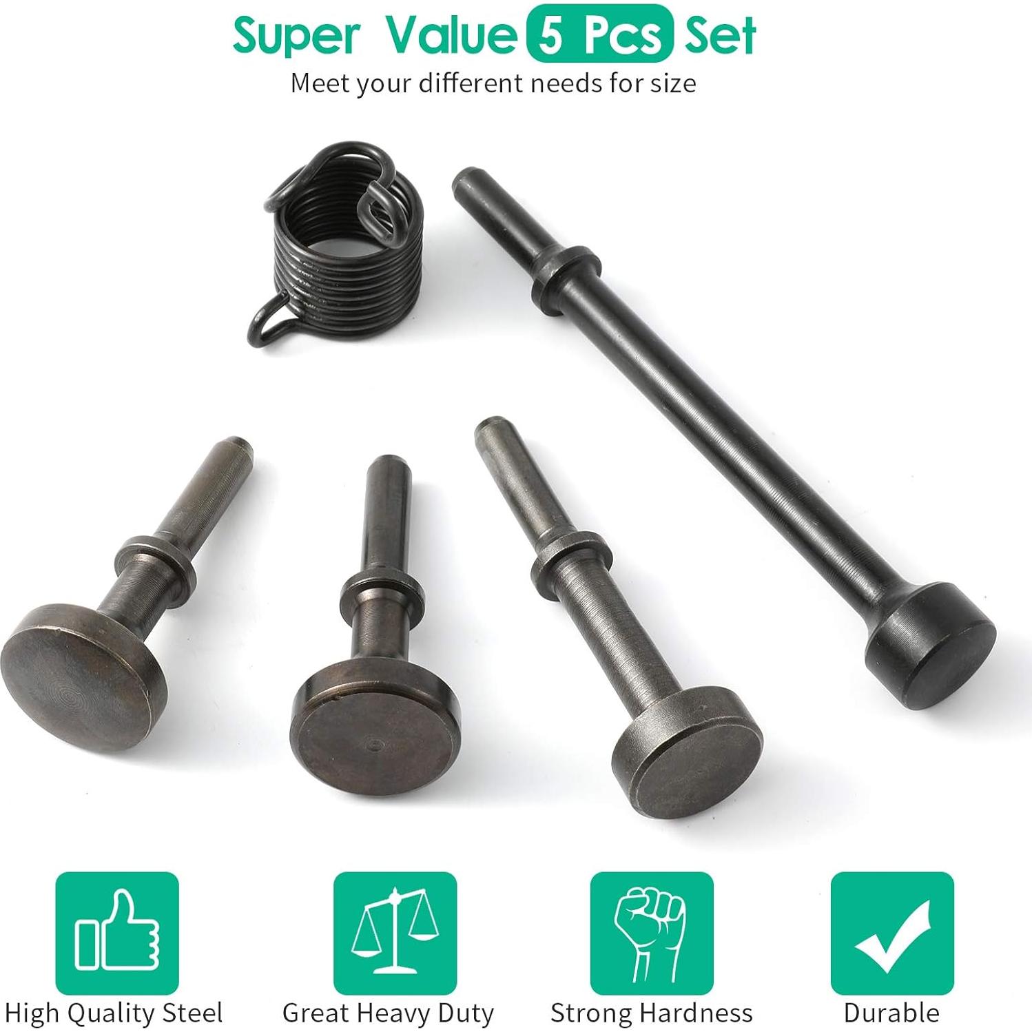 Kit de 5 Puntas de Martillo Neumático Anndason - Acero Aleado