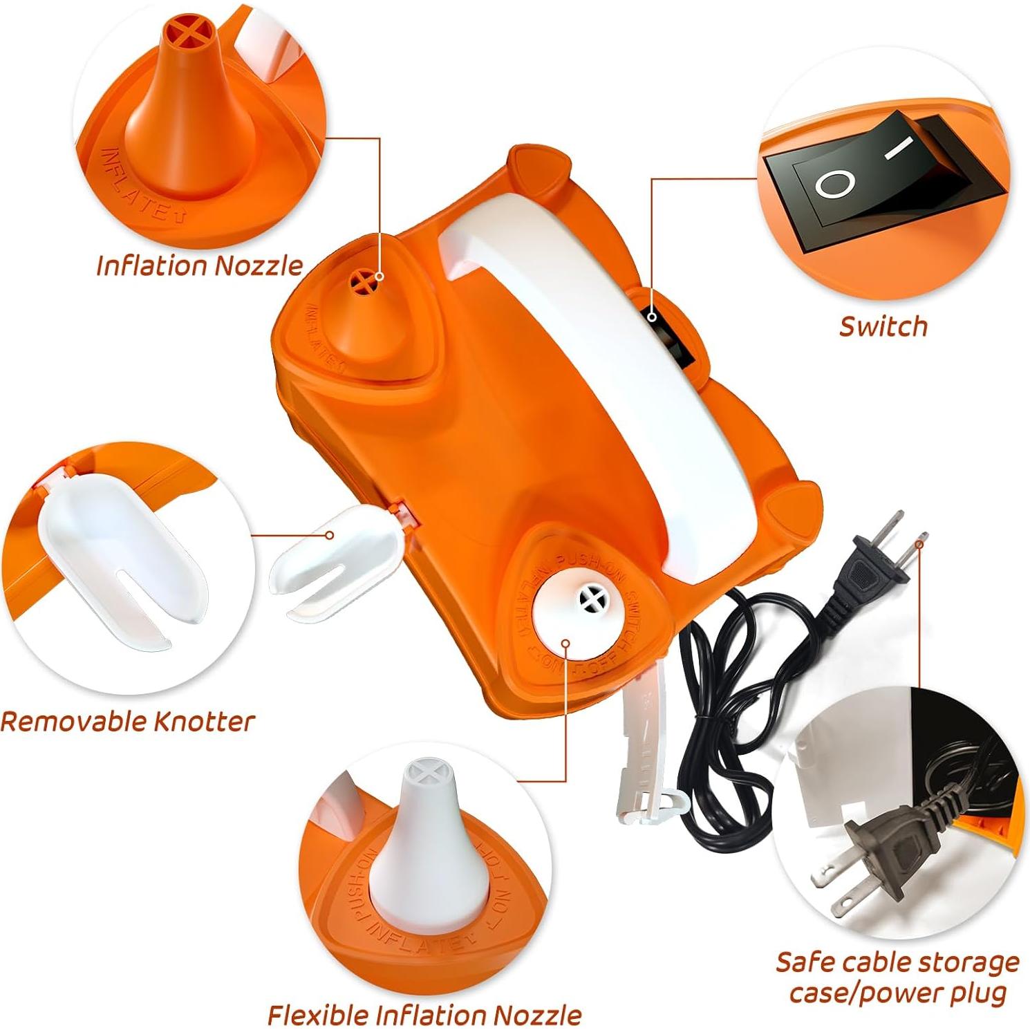 Bomba de Aire Eléctrica Beeyaky para Globos 400W Doble Boquilla