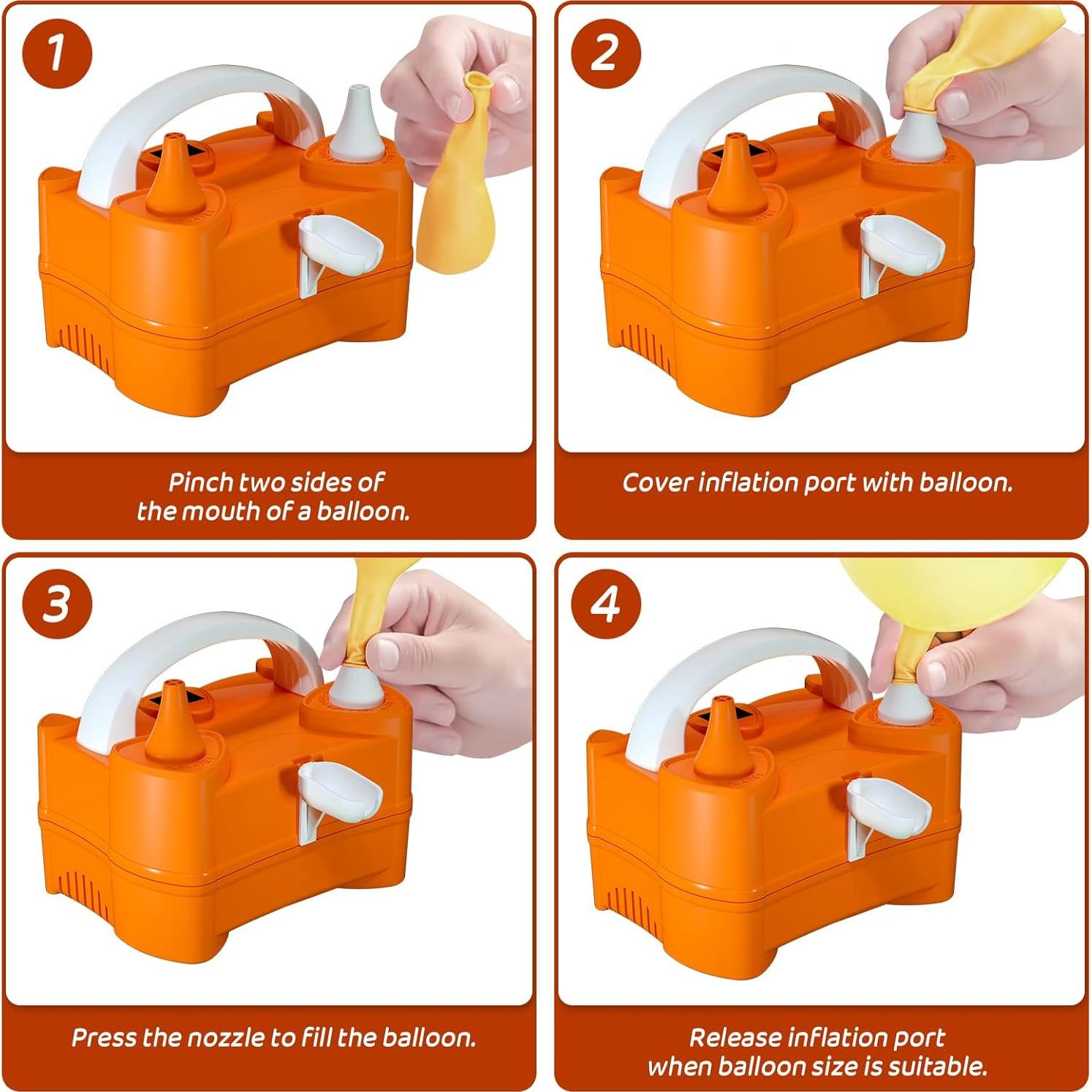 Bomba de Aire Eléctrica Beeyaky para Globos 400W Doble Boquilla