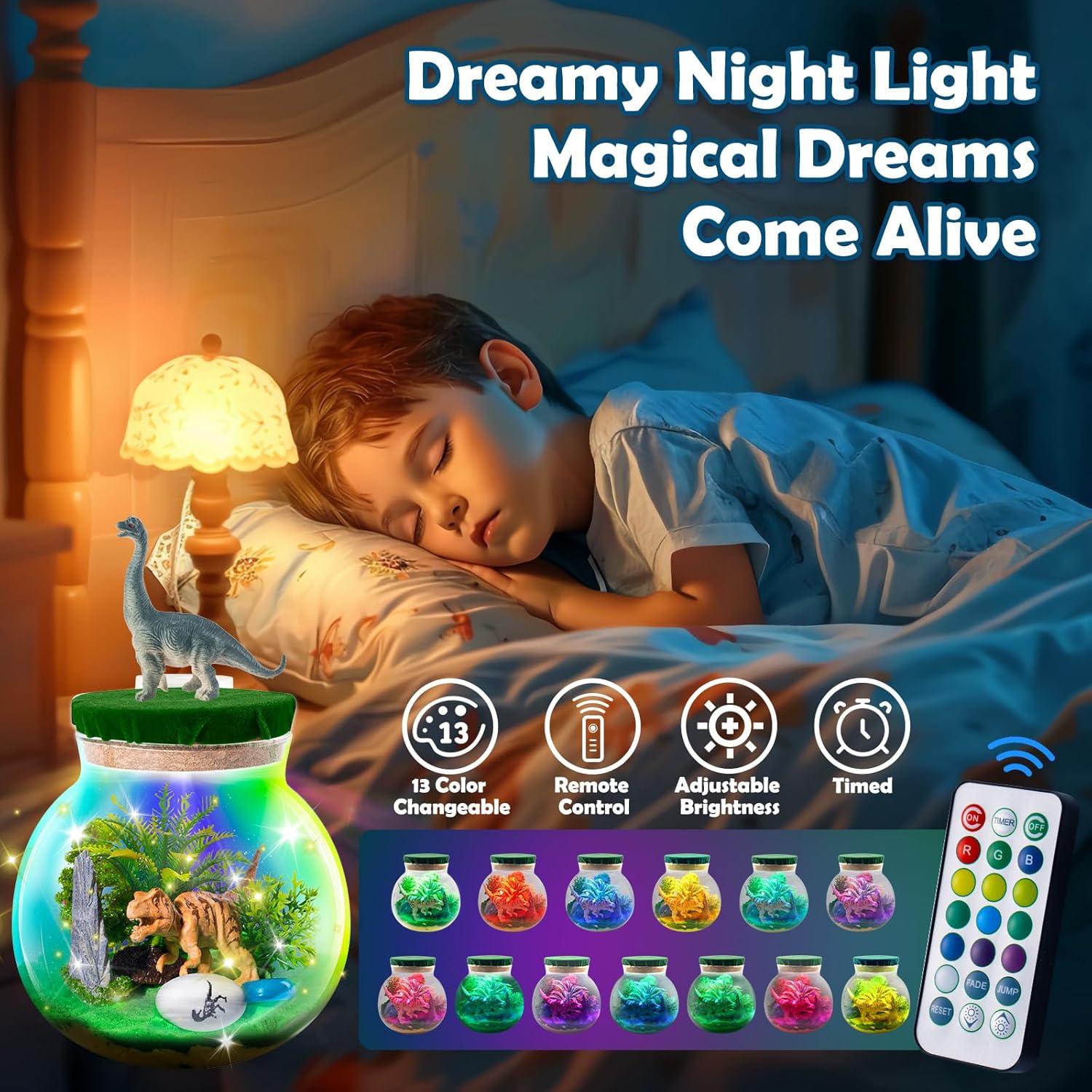 Kit de Terrario Iluminado Hollyhi para Niños 3-12 Años