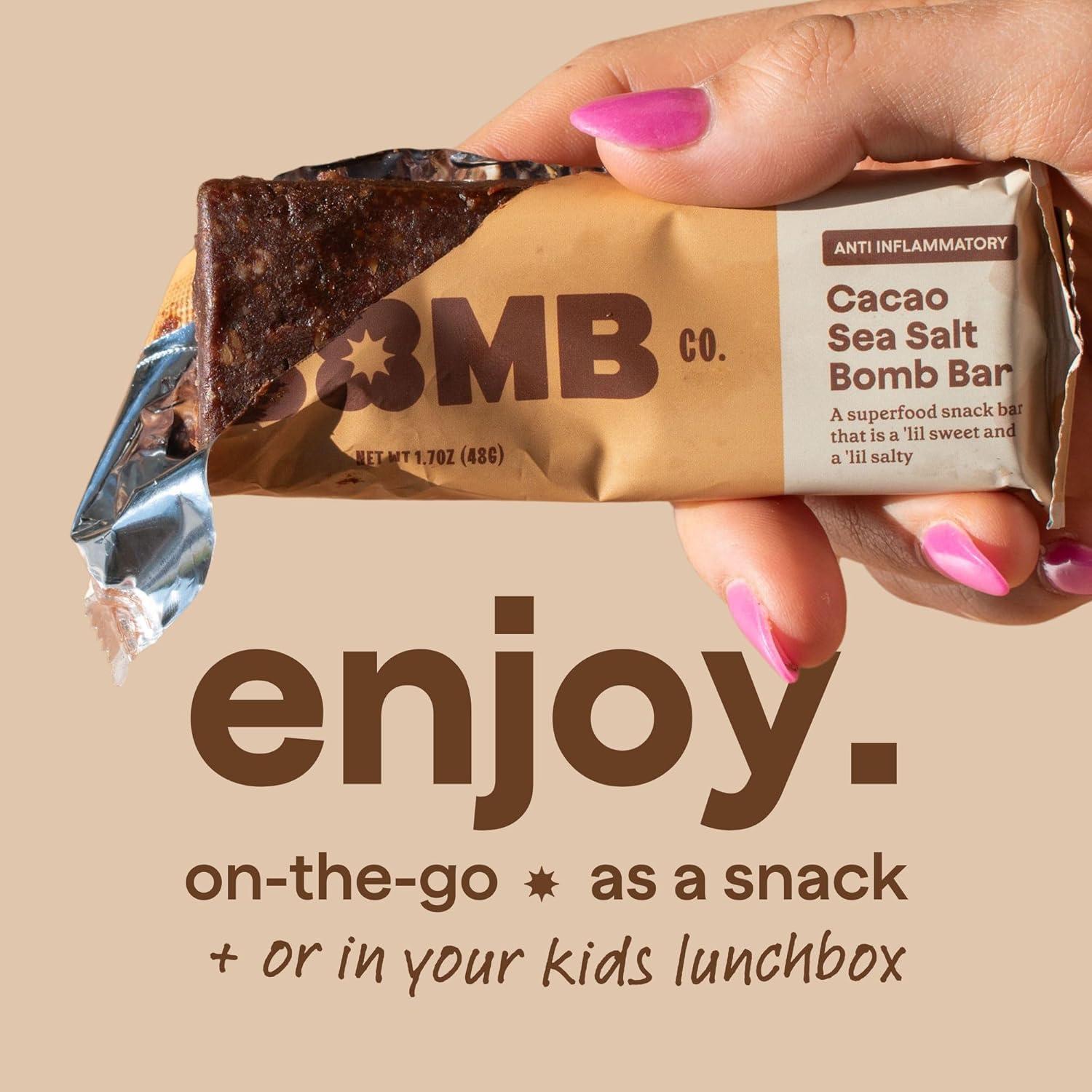 Barra Bomb Cacao Salado Blender Bombs - Snack Superfood 9 Unidades