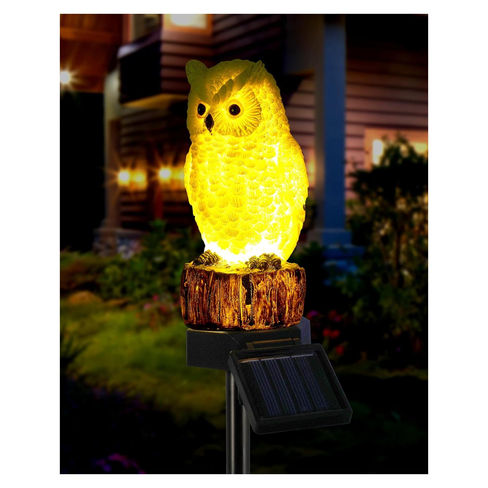 Estaca Solar Decorativa iStatue Búho para Jardín 40cm