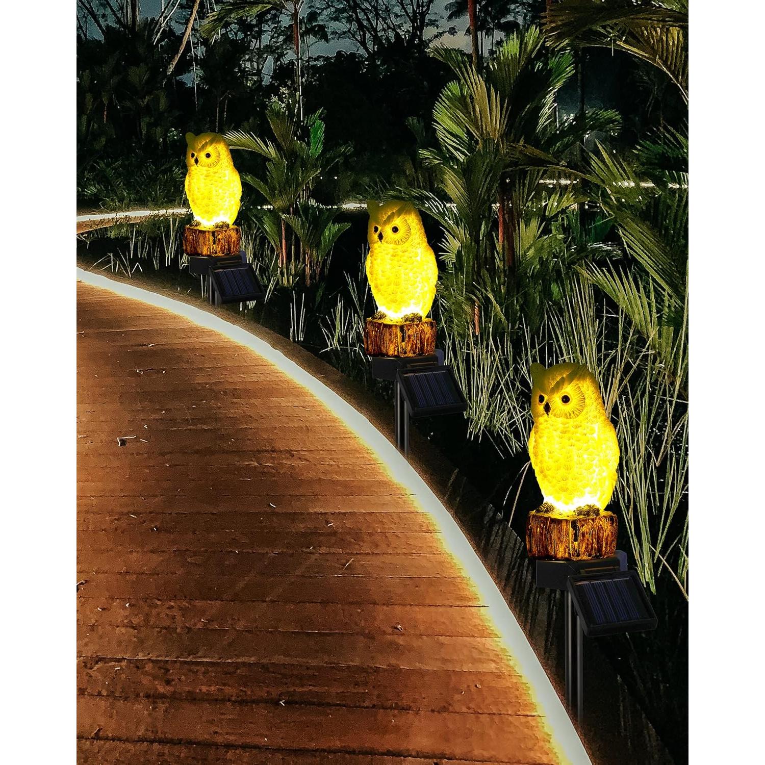 Estaca Solar Decorativa iStatue Búho para Jardín 40cm