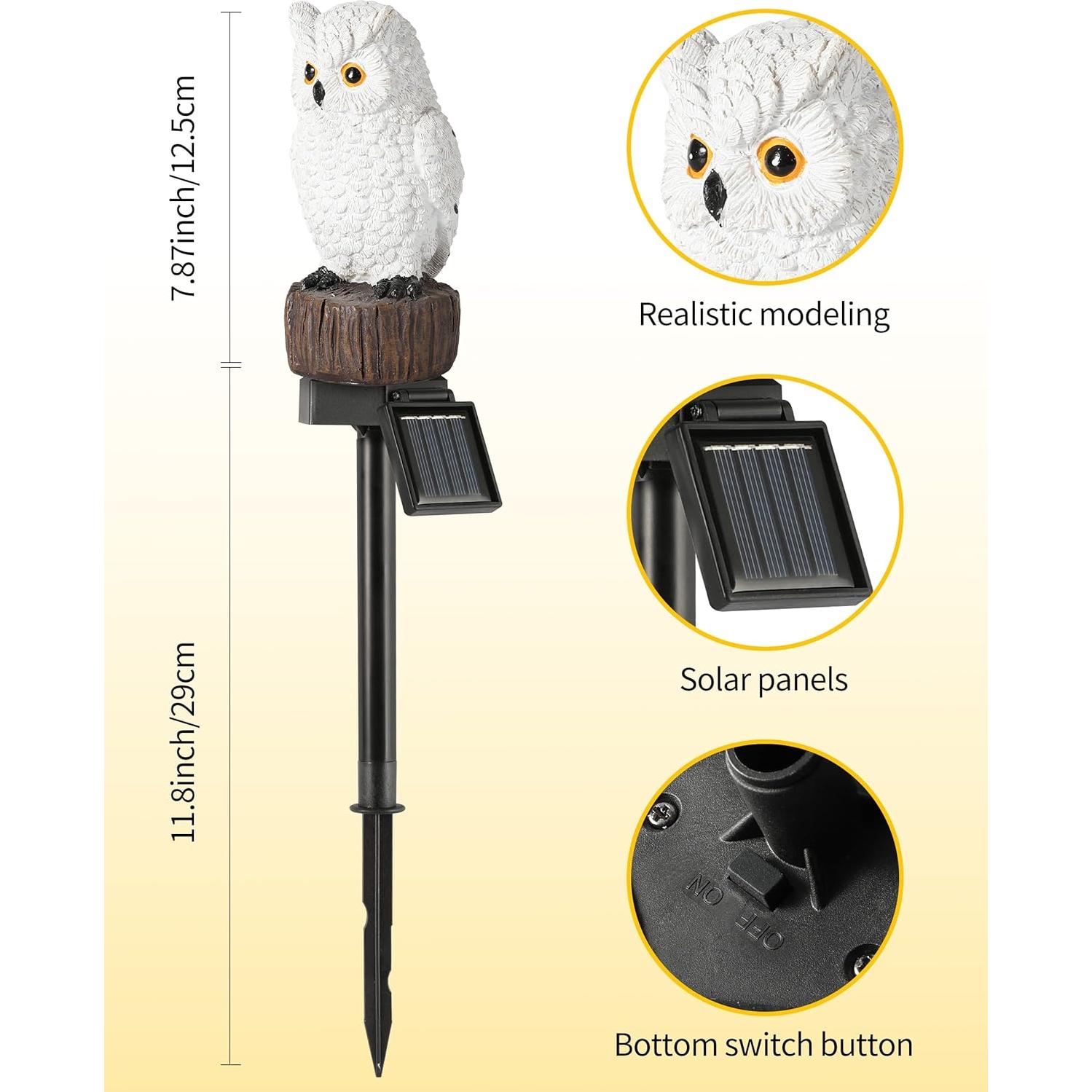 Estaca Solar Decorativa iStatue Búho para Jardín 40cm